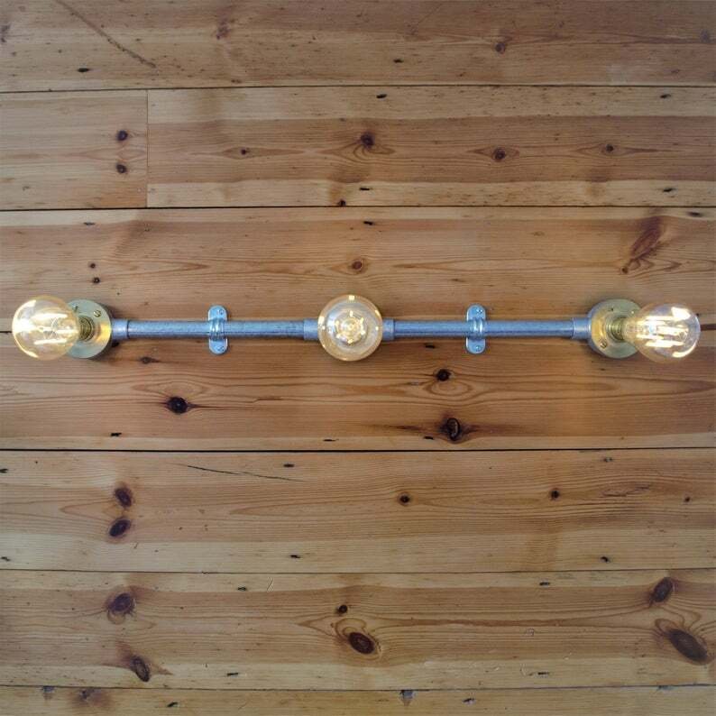 Industrial Vintage Style Wall or Ceiling Light 1 /2 /3 /4 B22 Bar Conduits Light - Picture 28 of 33