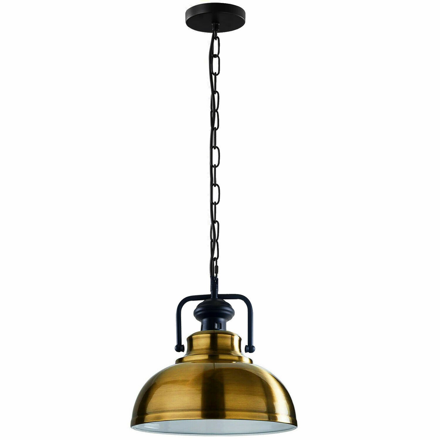 Metal Pendant Chain Light Shade Ceiling Lamp Industrial Bedroom Kitchen Lamps - Picture 15 of 25