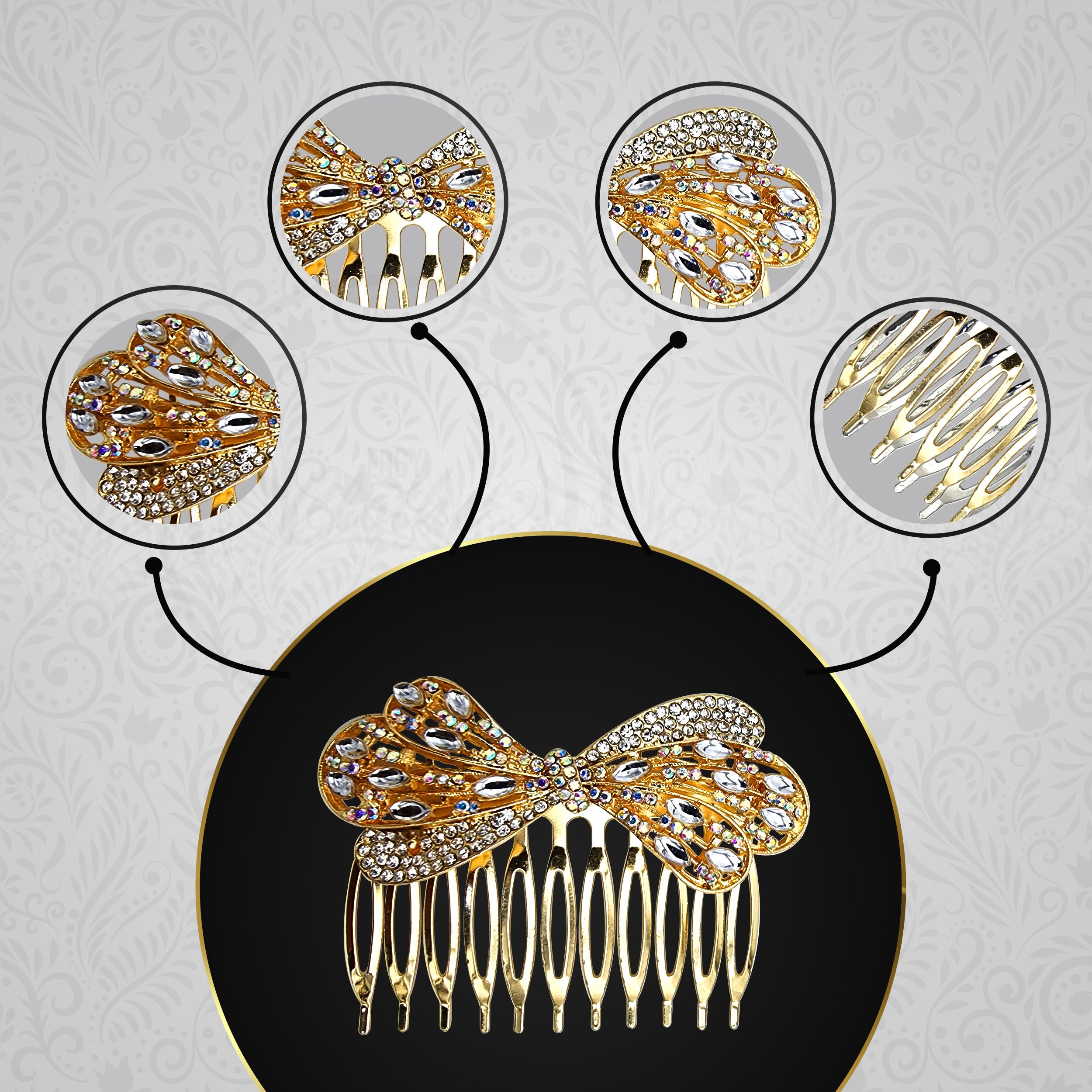 Novia Boda Peine de Pelo Pin Accesorios Tocados Peines para Mujer y... - Imagen 74 de 83