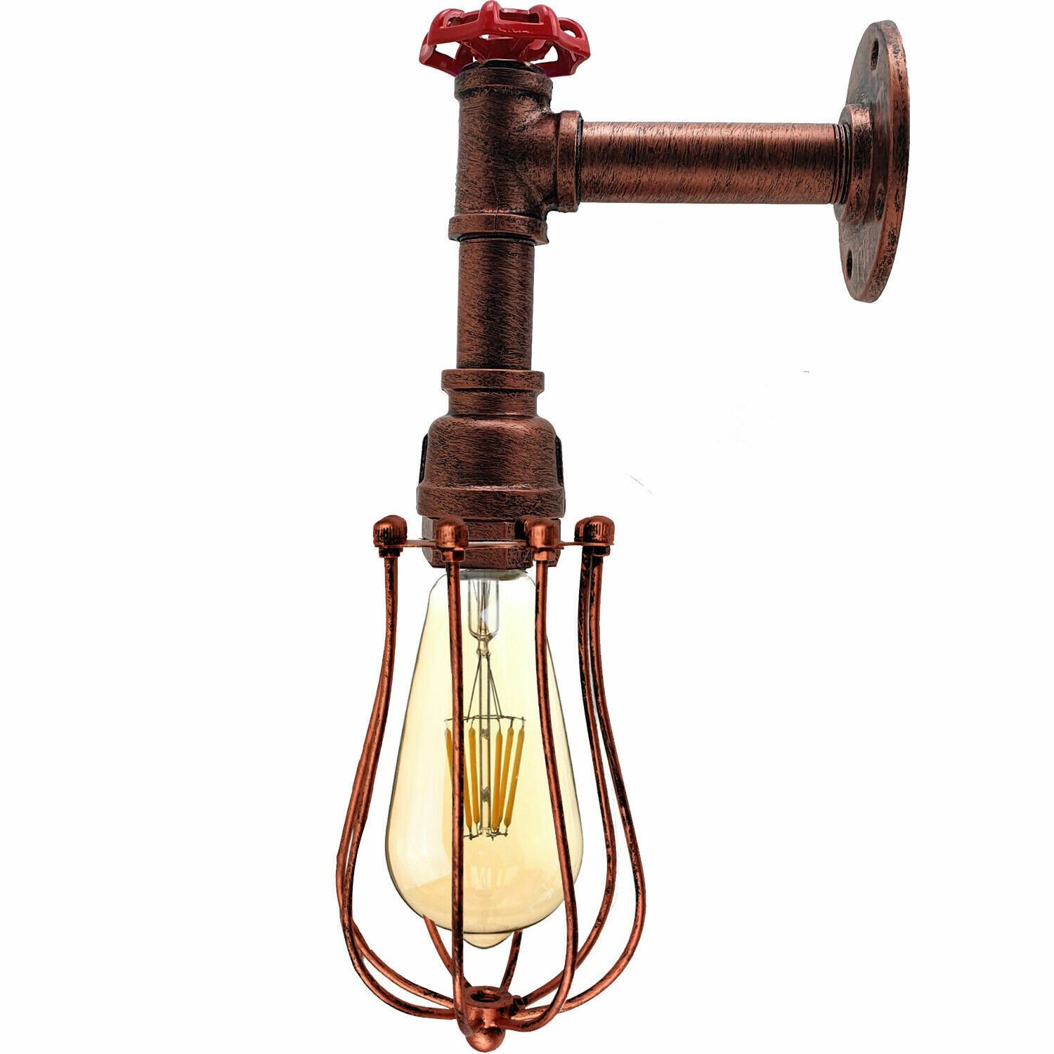 Industrial Wall Pipe Lamp Retro Light Steampunk Vintage Wall Sconce Lights UK - Picture 14 of 14