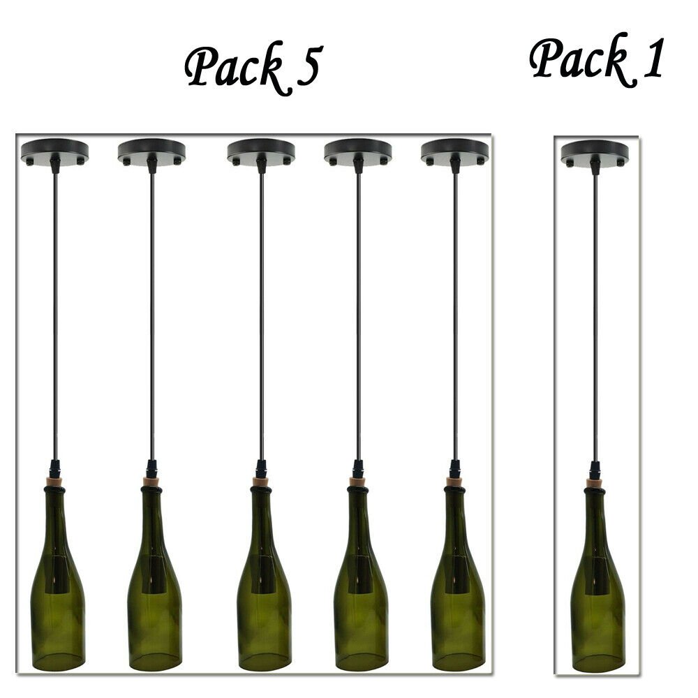 Moderne Deckenlampe Weinflasche Kronleuchter Pendelleuchte Hängelampenschirm - Bild 24 von 34