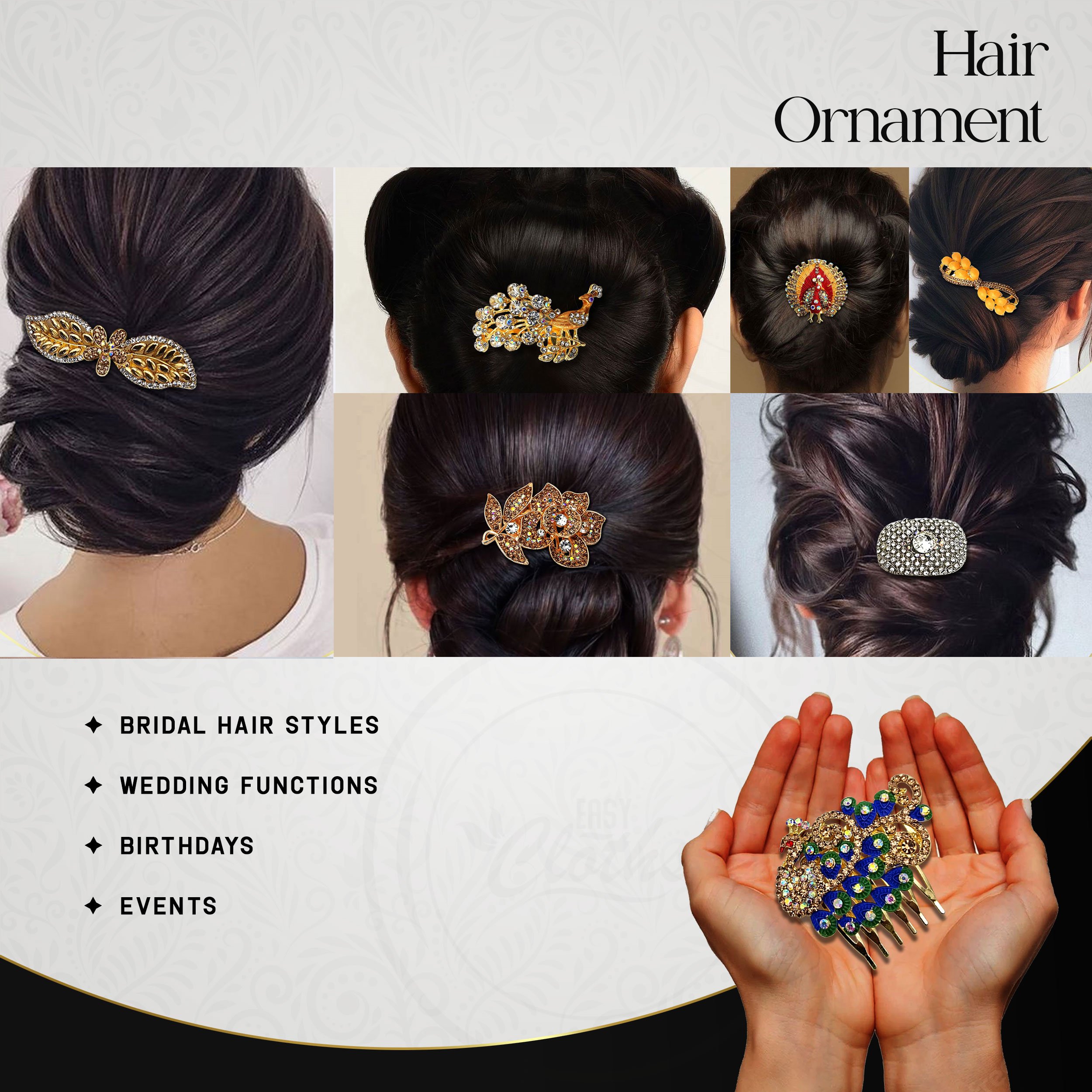 Novia Boda Peine de Pelo Pin Accesorios Tocados Peines para Mujer y... - Imagen 27 de 83