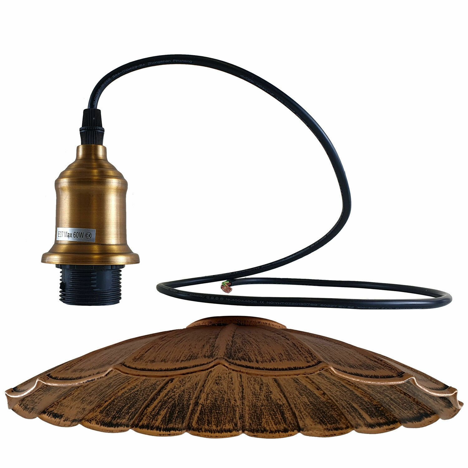 Ceiling Pendant Light Metal Retro Loft Industrial Lampshades E27 Screw Holder UK - Picture 17 of 29