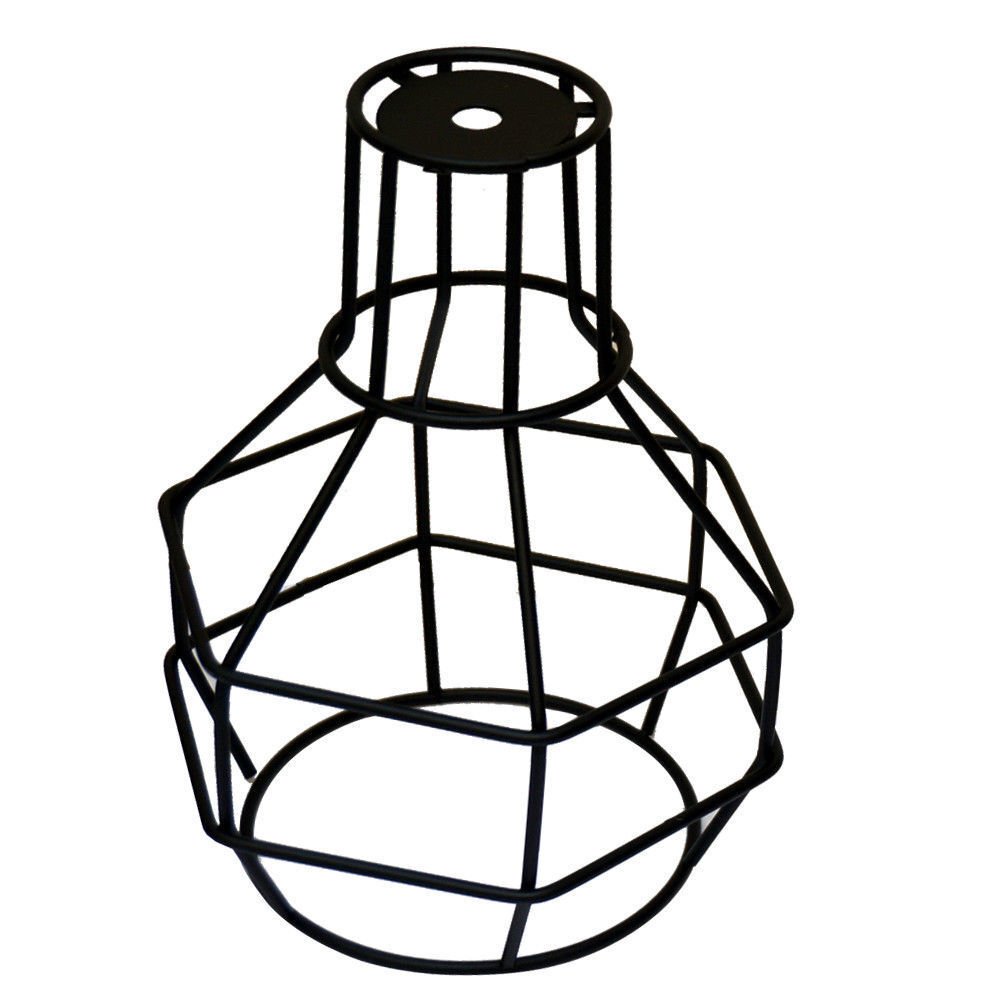 Jaula de metal industrial vintage negra cafetería bar loft colgante pantalla de luz pantalla - Imagen 10 de 25