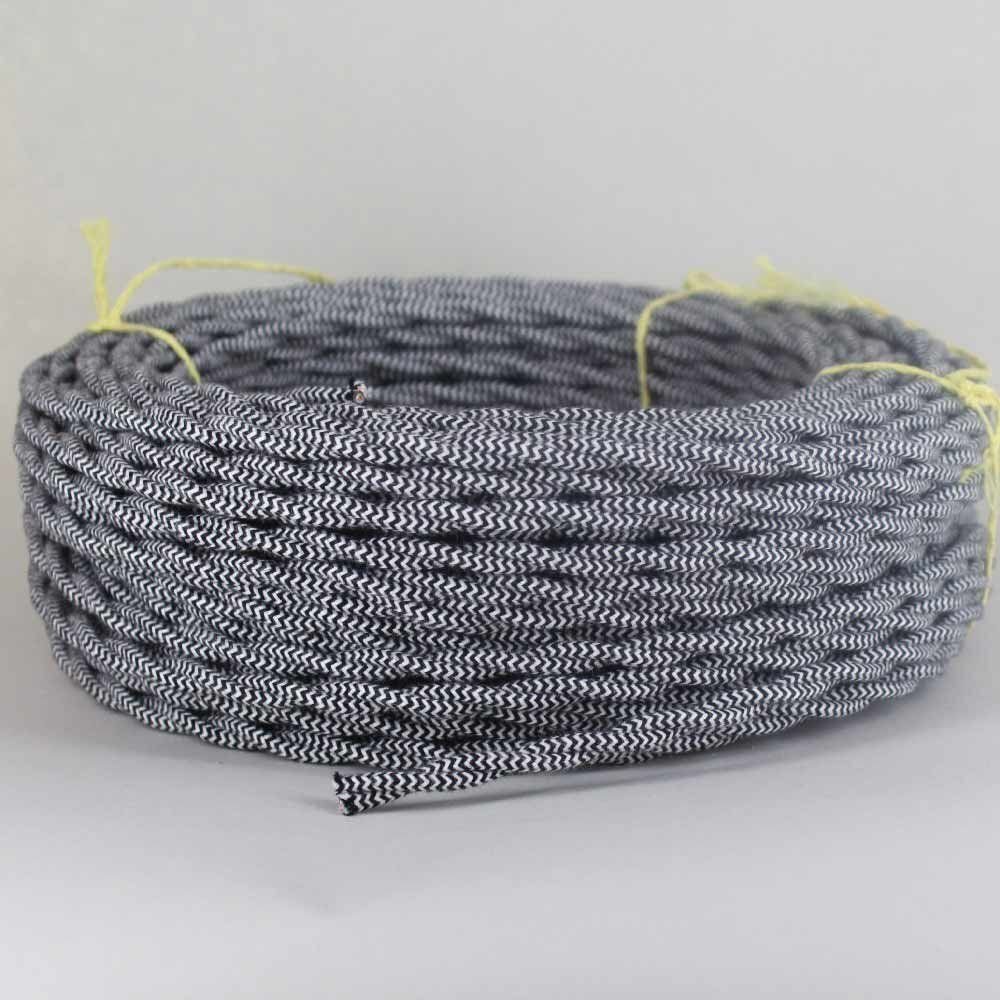 Vintage Color Fabric Cable Wire 2 Core Twisted Electric Light Lamp 5 Pack Cable - Picture 27 of 107