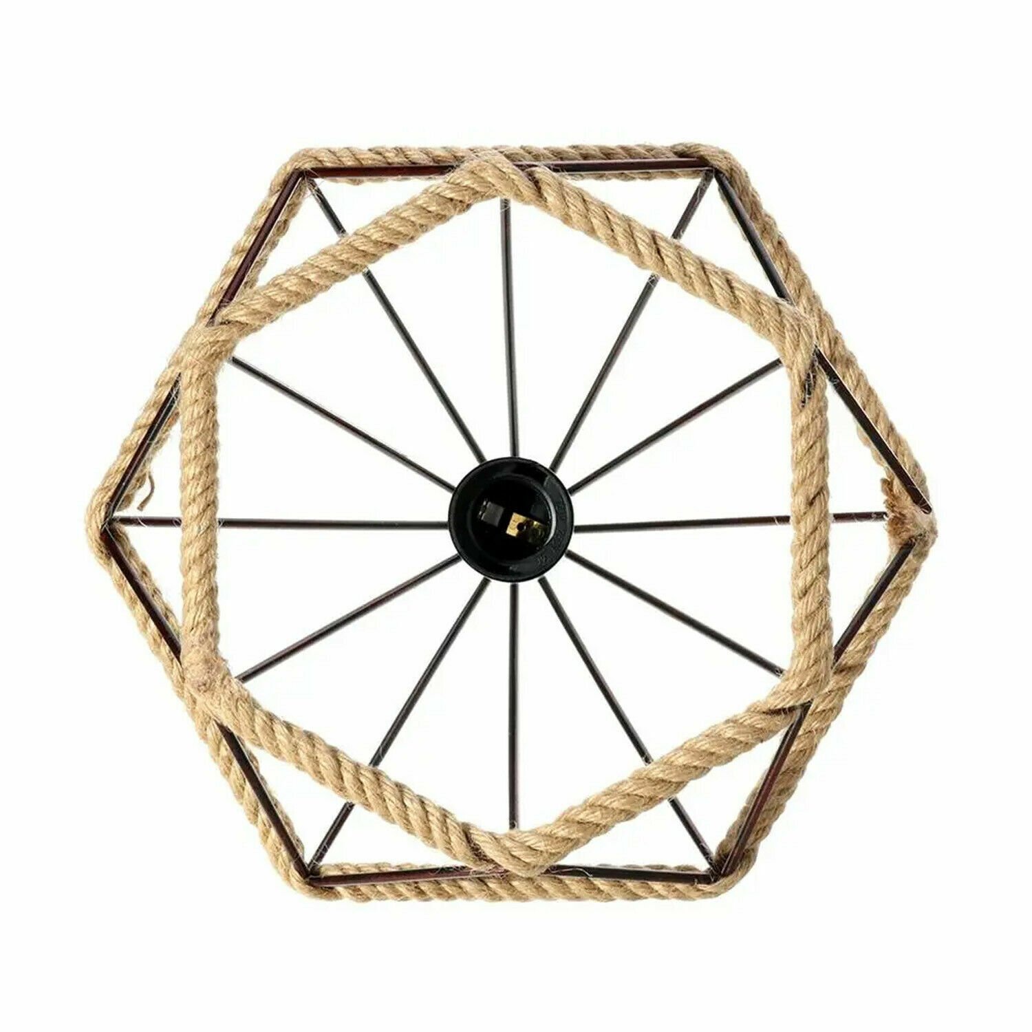 Lámpara colgante metal fácil ajuste industrial jaula de alambre techo/pantalla de lámpara - Imagen 19 de 22
