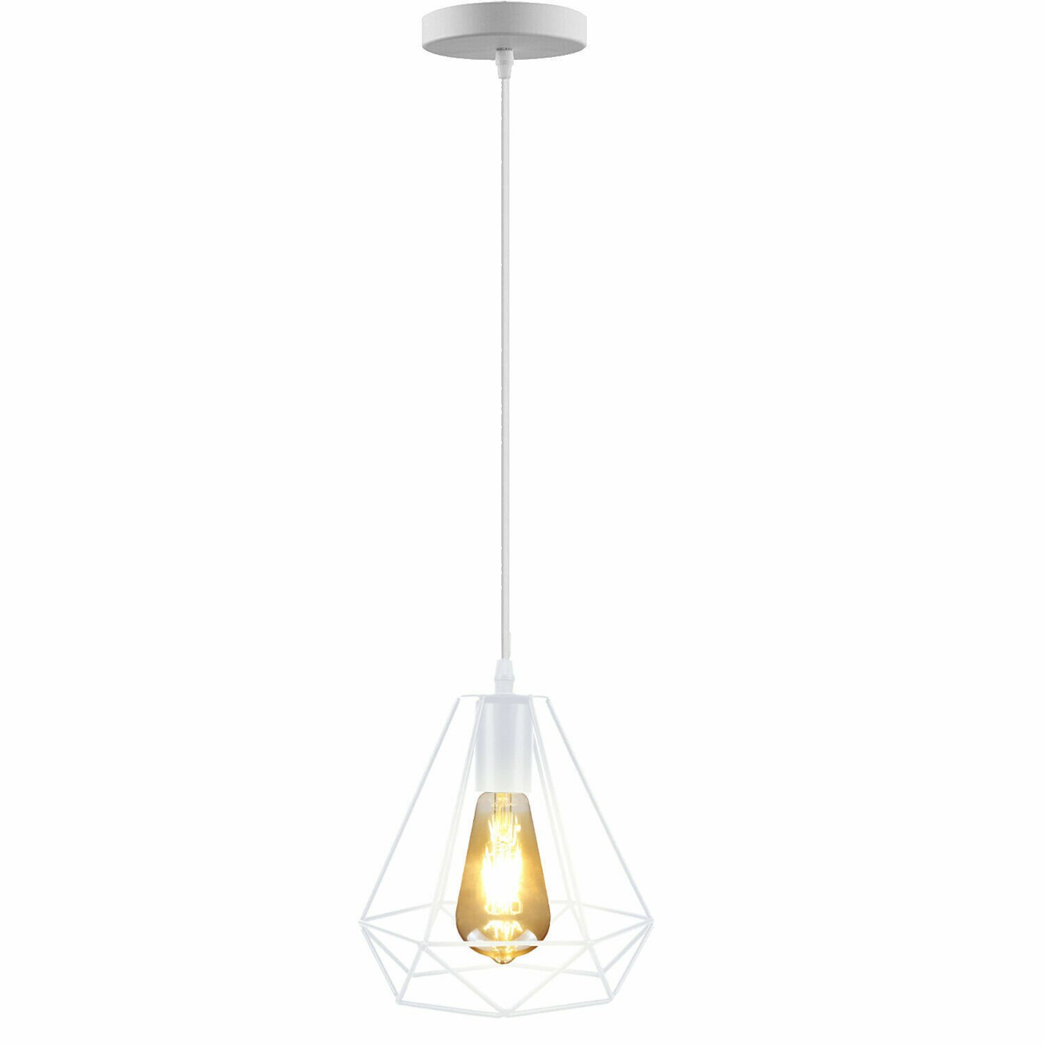 Lámpara colgante vintage de metal con pantalla industrial retro luces de techo suspendidas - Imagen 34 de 48