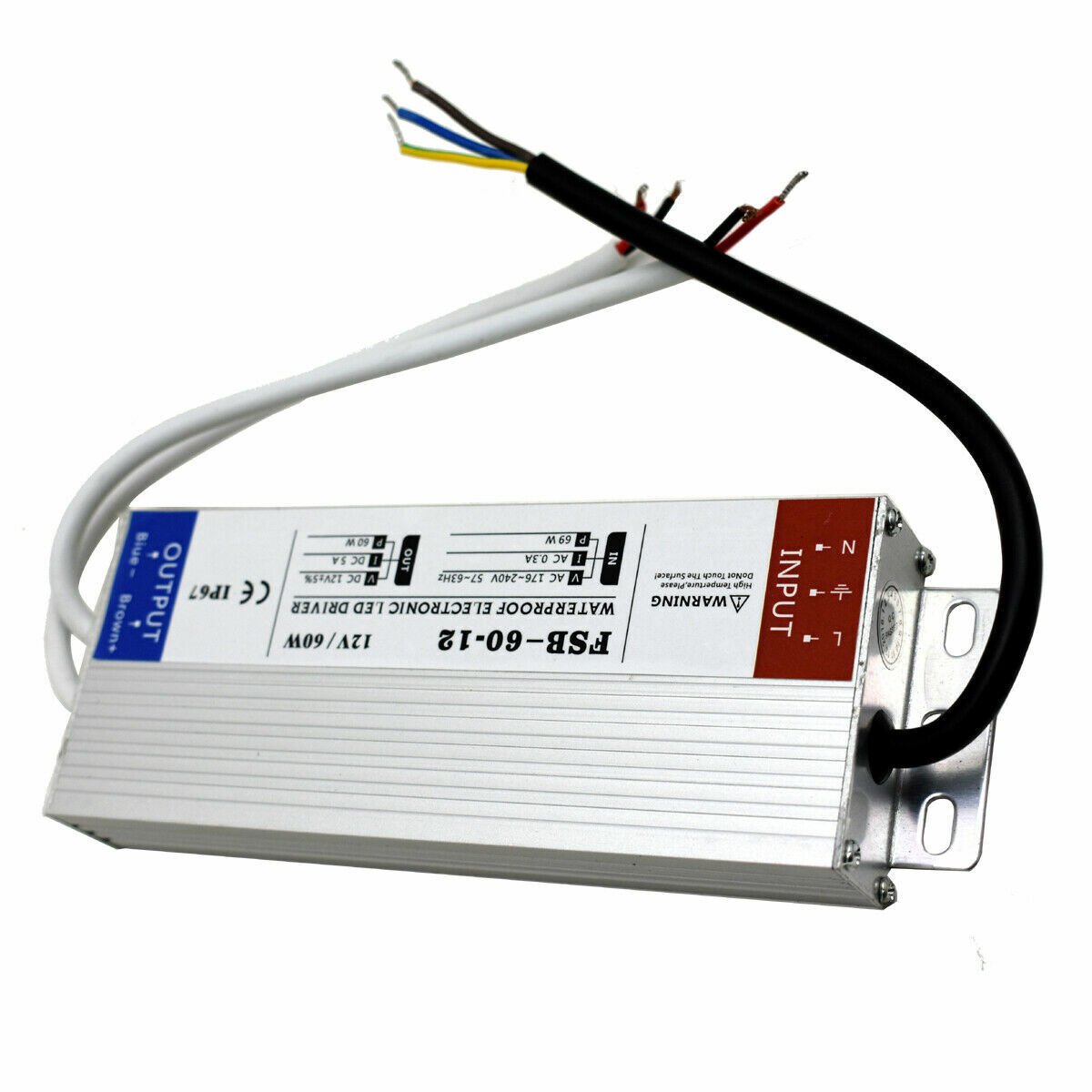 Transformador de fuente de alimentación impermeable controlador delgado DC12V IP67 240 V CA a CC para LED - Imagen 6 de 17