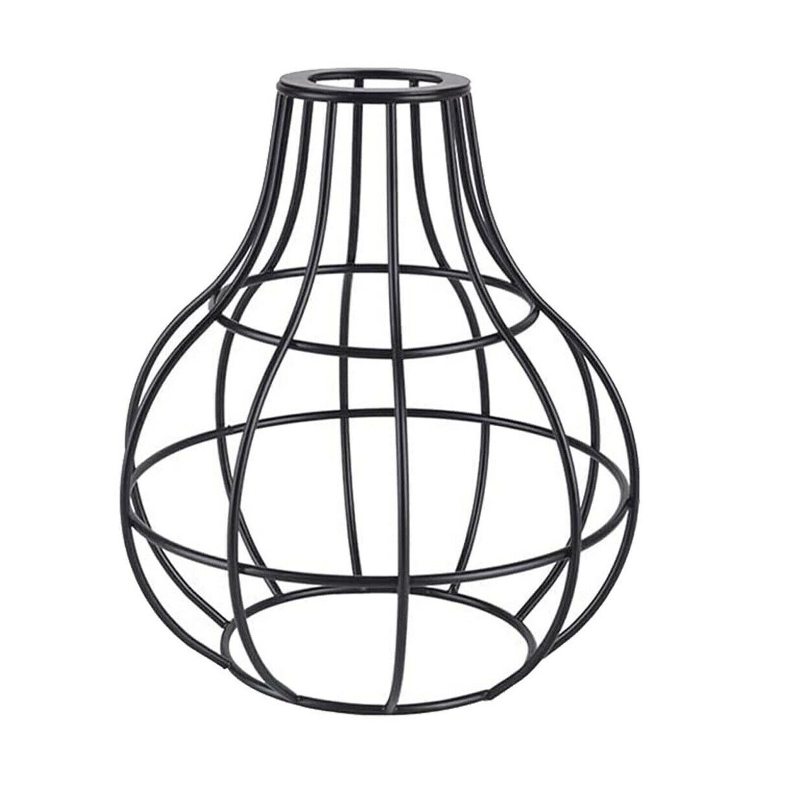 Lámpara colgante de metal techo industrial geométrico alambre jaula pantalla decoración - Imagen 16 de 24