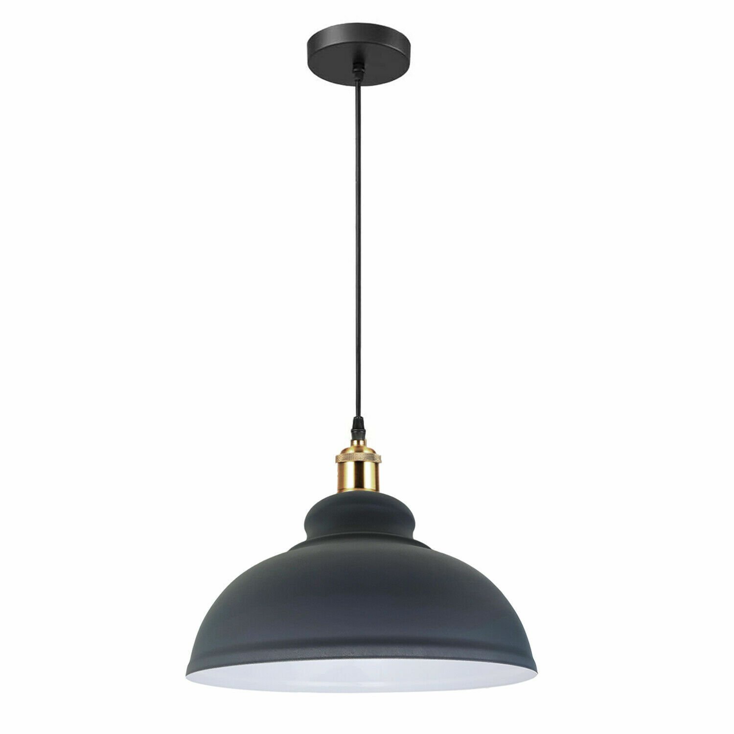 Lámpara Lámpara Metal Moderno Colgante Vintage Cúpula Tonos Techo Varios Colores - Imagen 15 de 25
