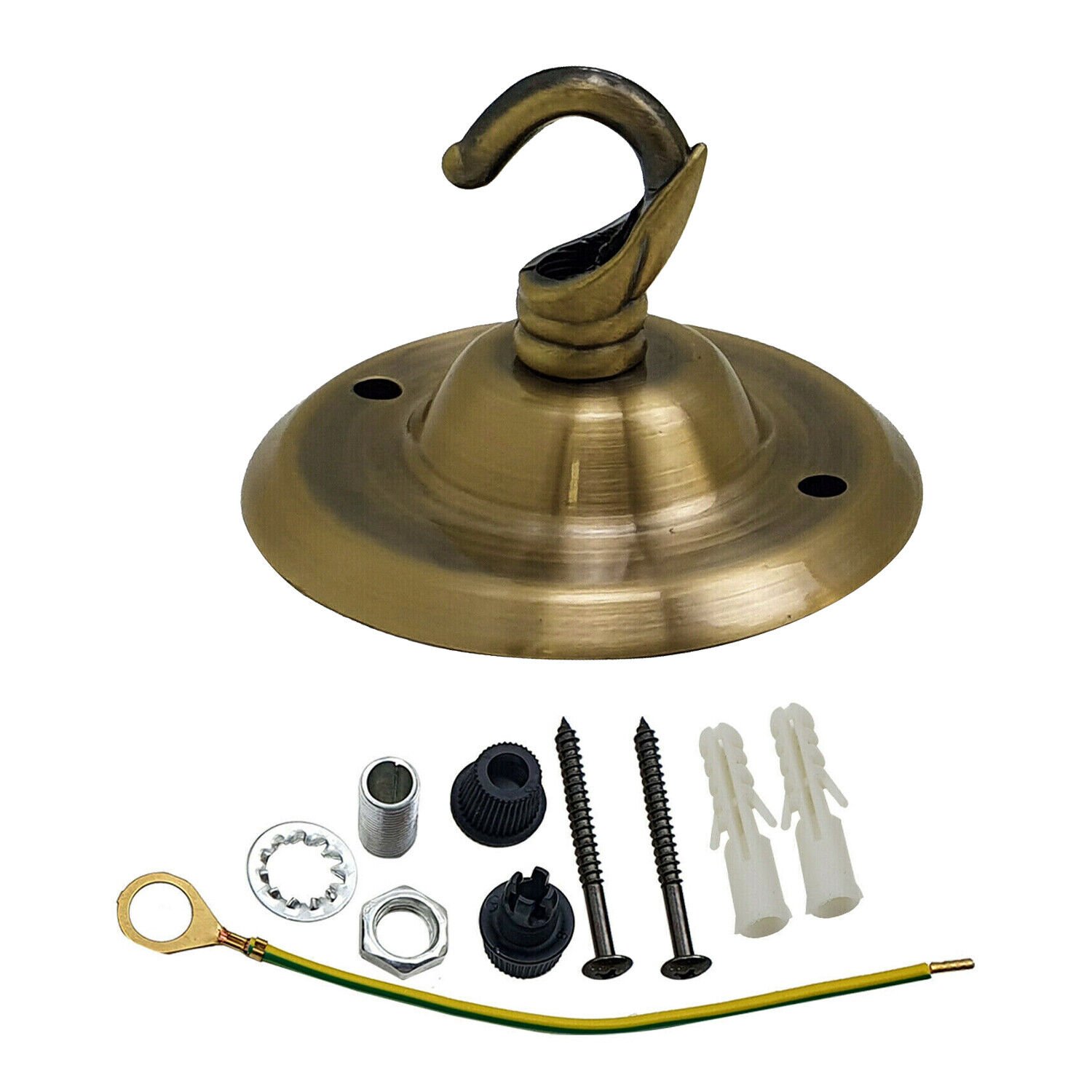 Ceiling Rose Hook Plate Light Fitting Chandelier 75mm Diameter Choose Color - Picture 21 of 21
