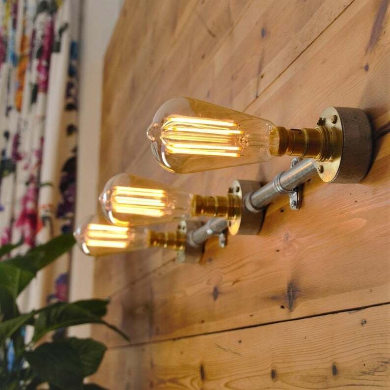 Industrial Vintage Style Wall or Ceiling Light 1 /2 /3 /4 B22 Bar Conduits Light - Picture 24 of 33