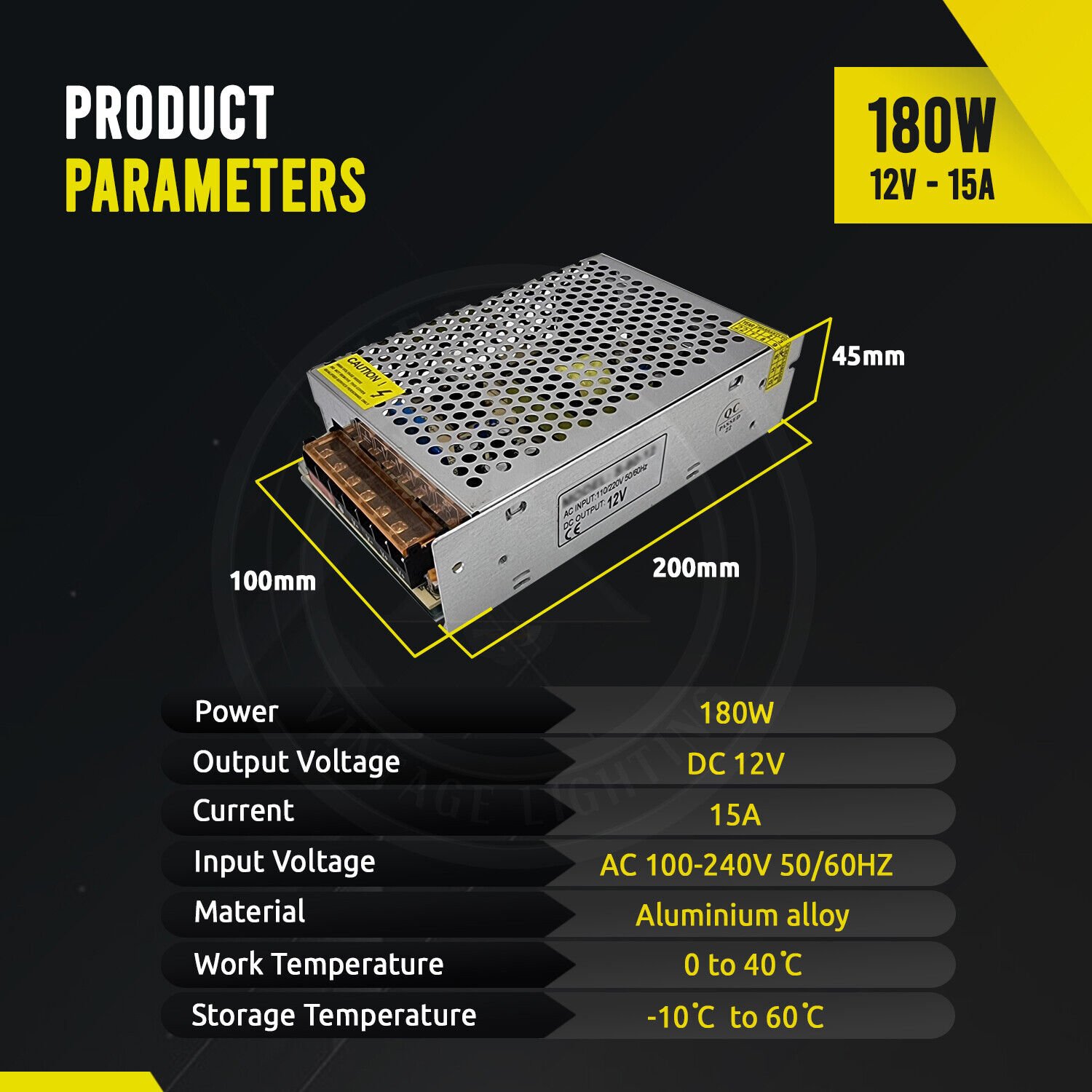 Transformador de fuente de alimentación conmutado regulado controlador LED DC12V Reino Unido - Imagen 38 de 59