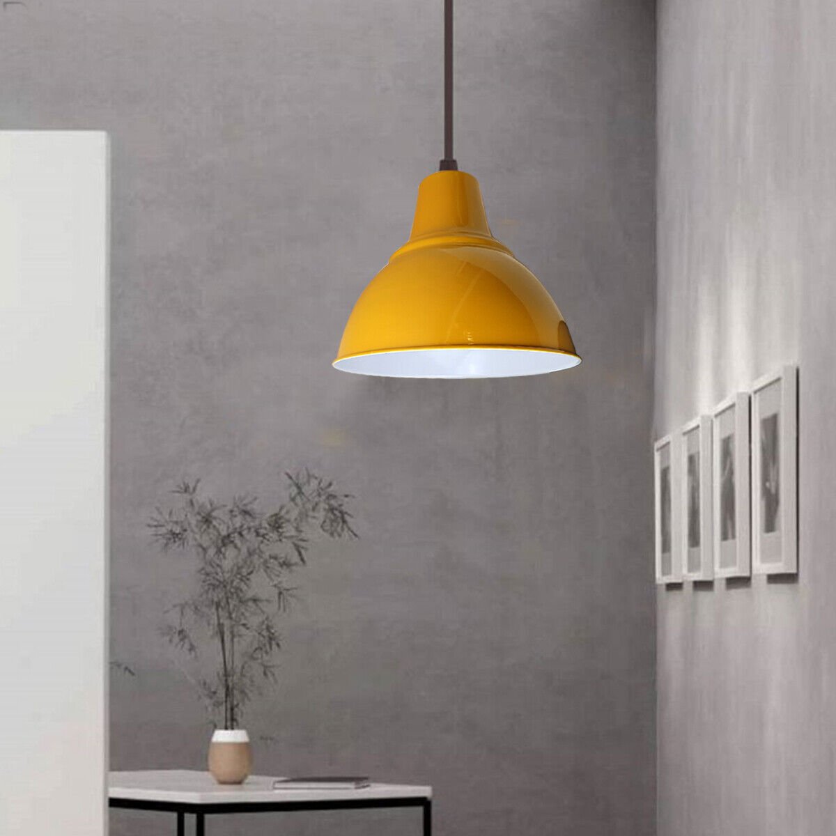 Vintage Industrial Ceiling Pendant Light Metal Lampshade LED Hanging Retro Lamp - Picture 13 of 17