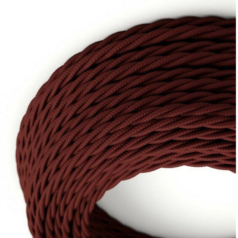 Vintage Color Fabric Cable Wire 2 Core Twisted Electric Light Lamp 5 Pack Cable - Picture 84 of 107