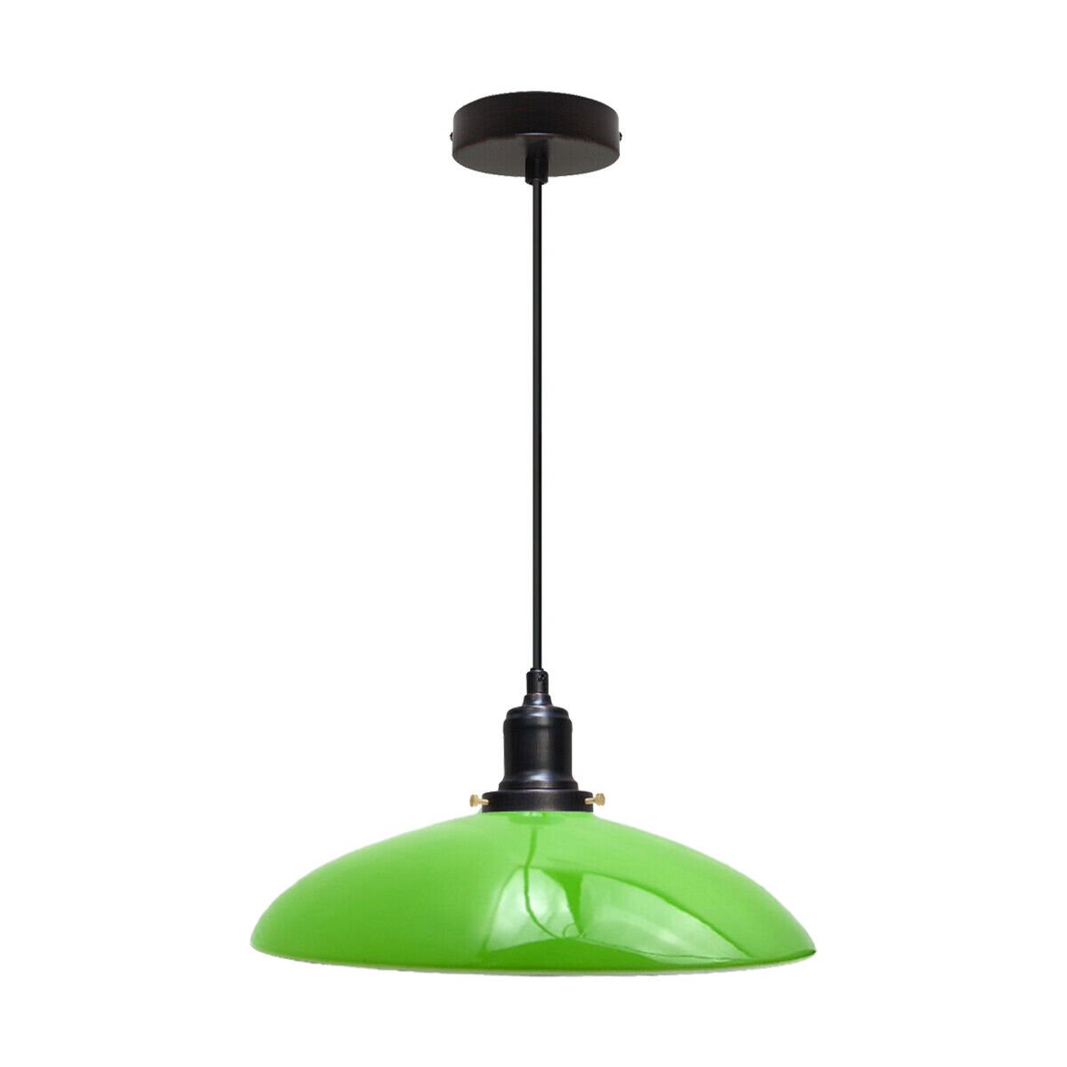 Kit lampade a sospensione da soffitto moderne tonalità nero verde metallo - Foto 8 di 8