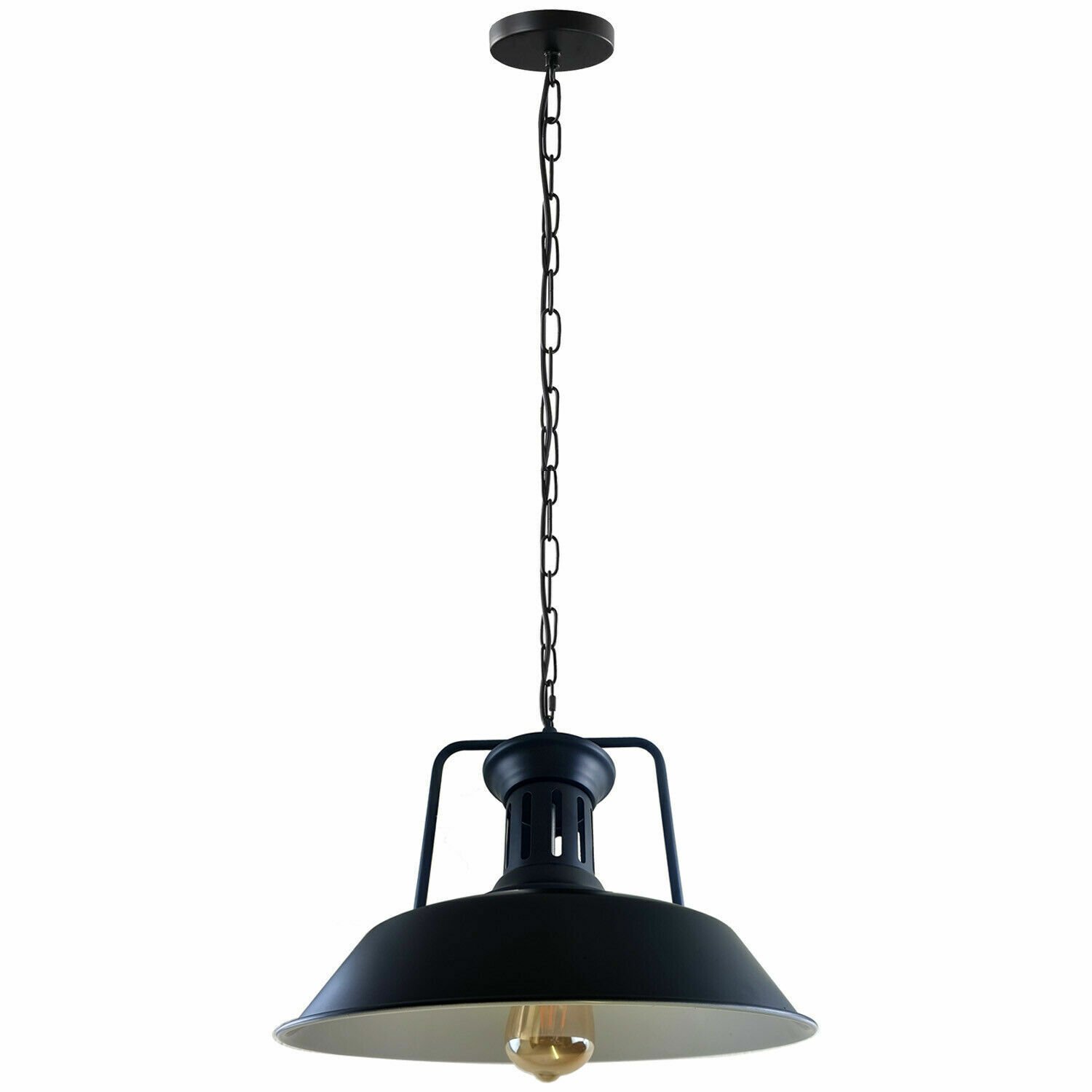 Moderne industrielle Retro Vintage Deckenanhänger Leuchte Lampenschirm Kronleuchter Lampe - Bild 11 von 42