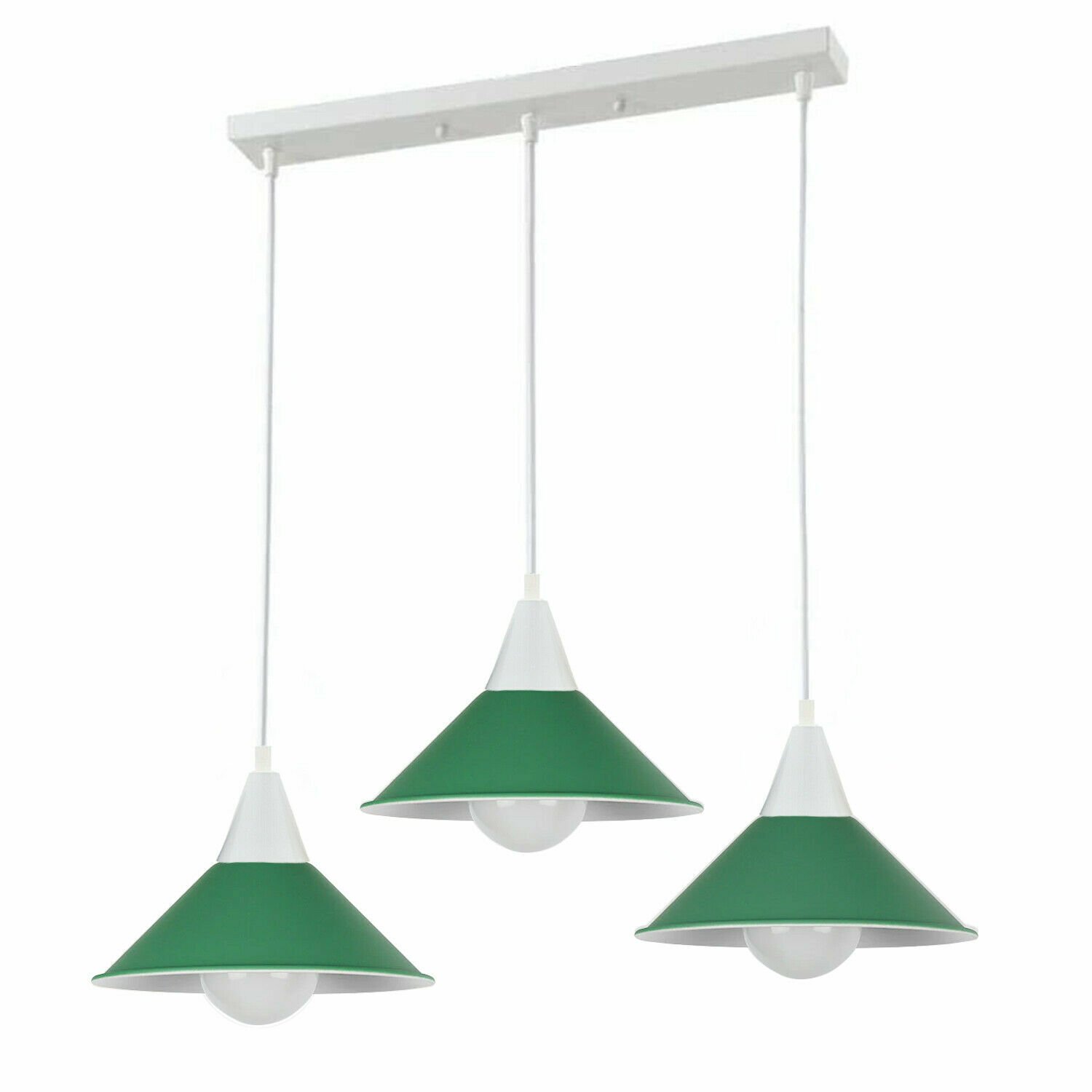 Pendelleuchte Deckenleuchte 3 Kopflampenschirm Industrial Retro Modern PVC Kabelverschraubung - Bild 9 von 21