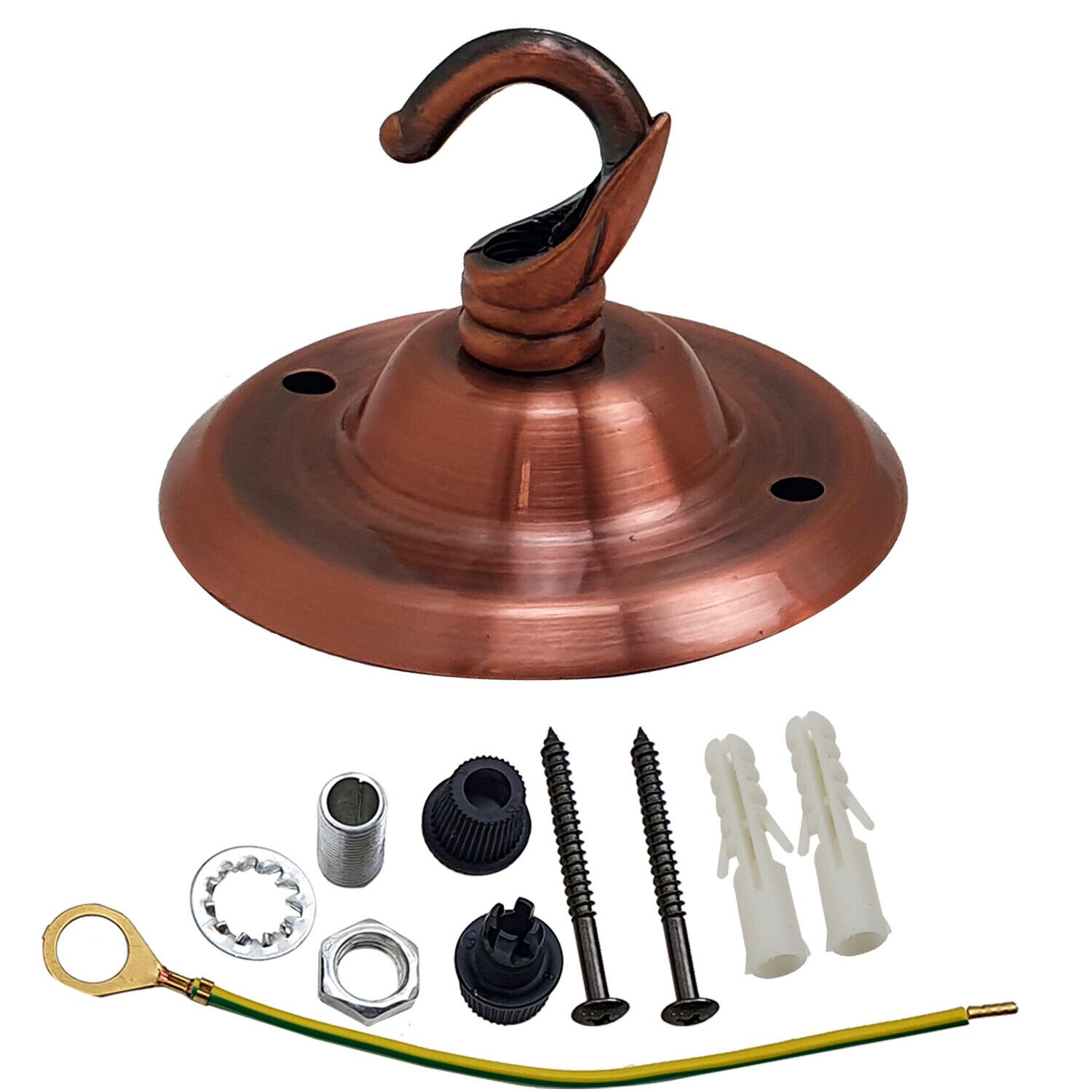 Ceiling Rose Hook Plate Light Fitting Chandelier 75mm Diameter Choose Color - Picture 9 of 21