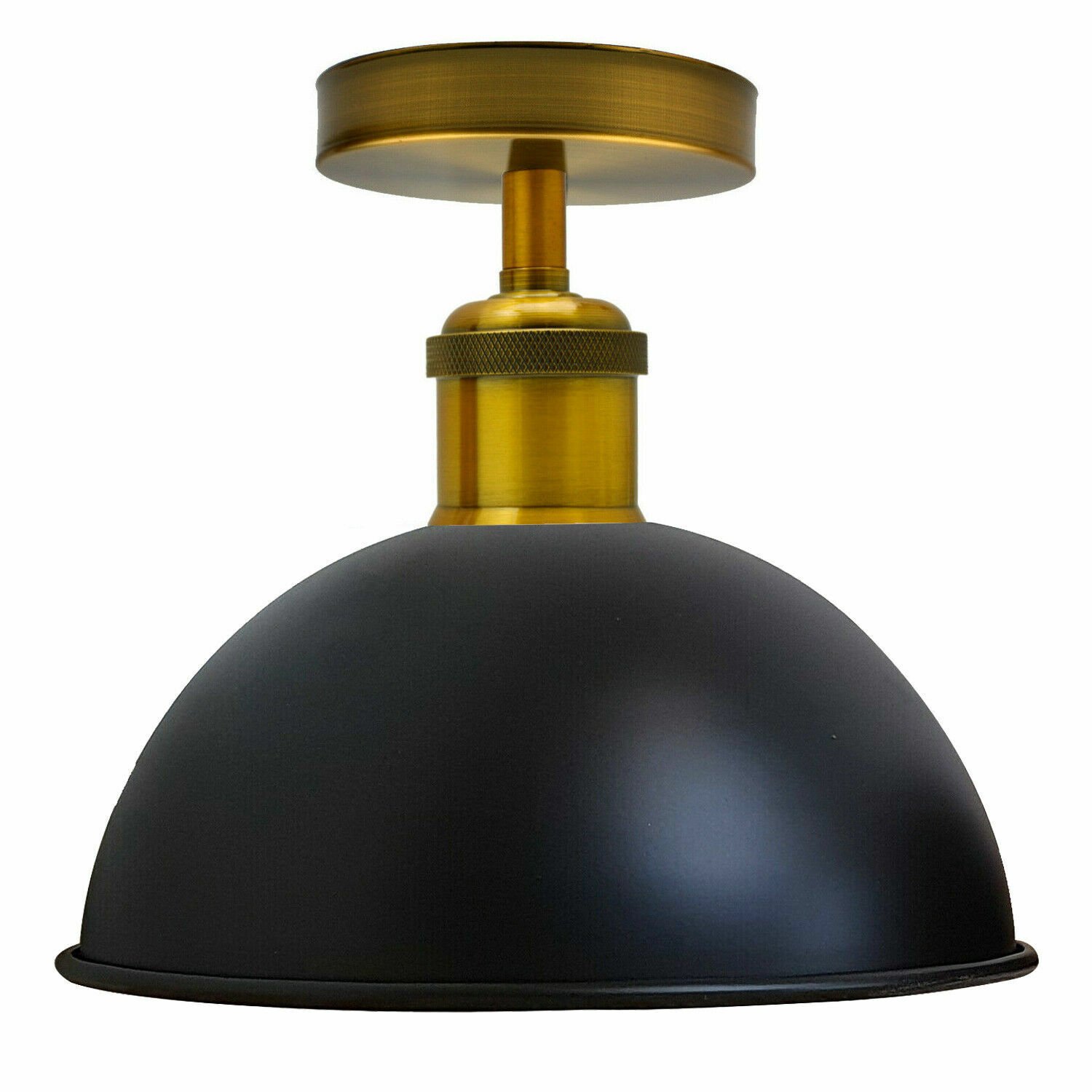Moderne Vintage Industrial Unterputz Metall Deckenleuchte Pendelleuchte Schirm - Bild 5 von 13