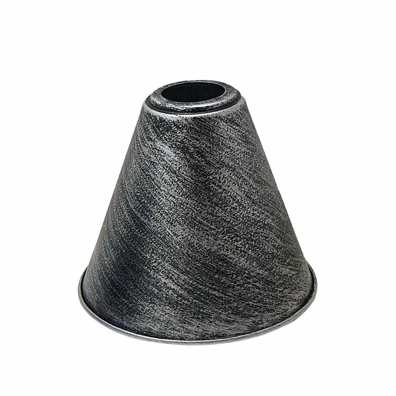 Einfache Passform Deckenanhänger Tisch Lampenschirm gebürstetes Metall Antik Dekor Lampenschirm - Bild 9 von 12