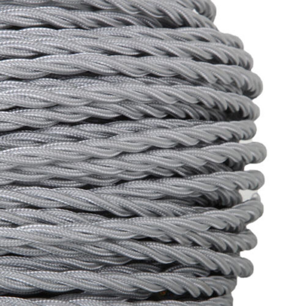 Vintage Color Fabric Cable Wire 2 Core Twisted Electric Light Lamp 5 Pack Cable - Picture 48 of 107