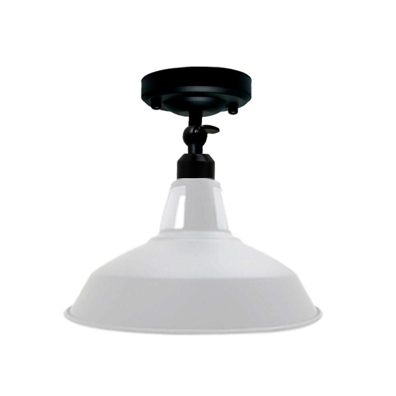 Kit de luz de techo ranura de granero color pantalla de metal montaje al ras E27 soporte de luz - Imagen 19 de 21