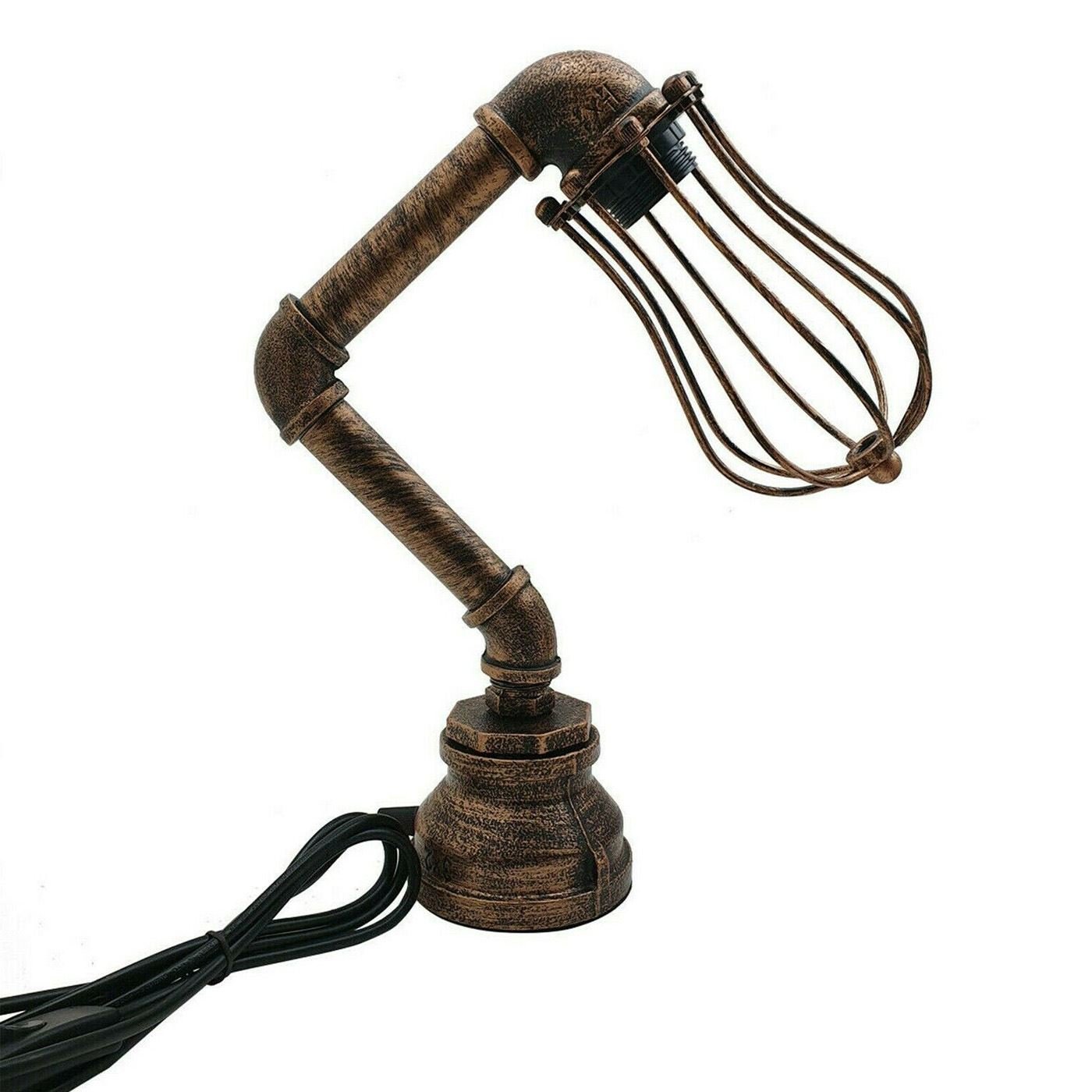 Nachtlampe Industrie Metall Wohnzimmer Schreibtisch Tisch Licht Ballon LED Birne UK - Bild 16 von 32