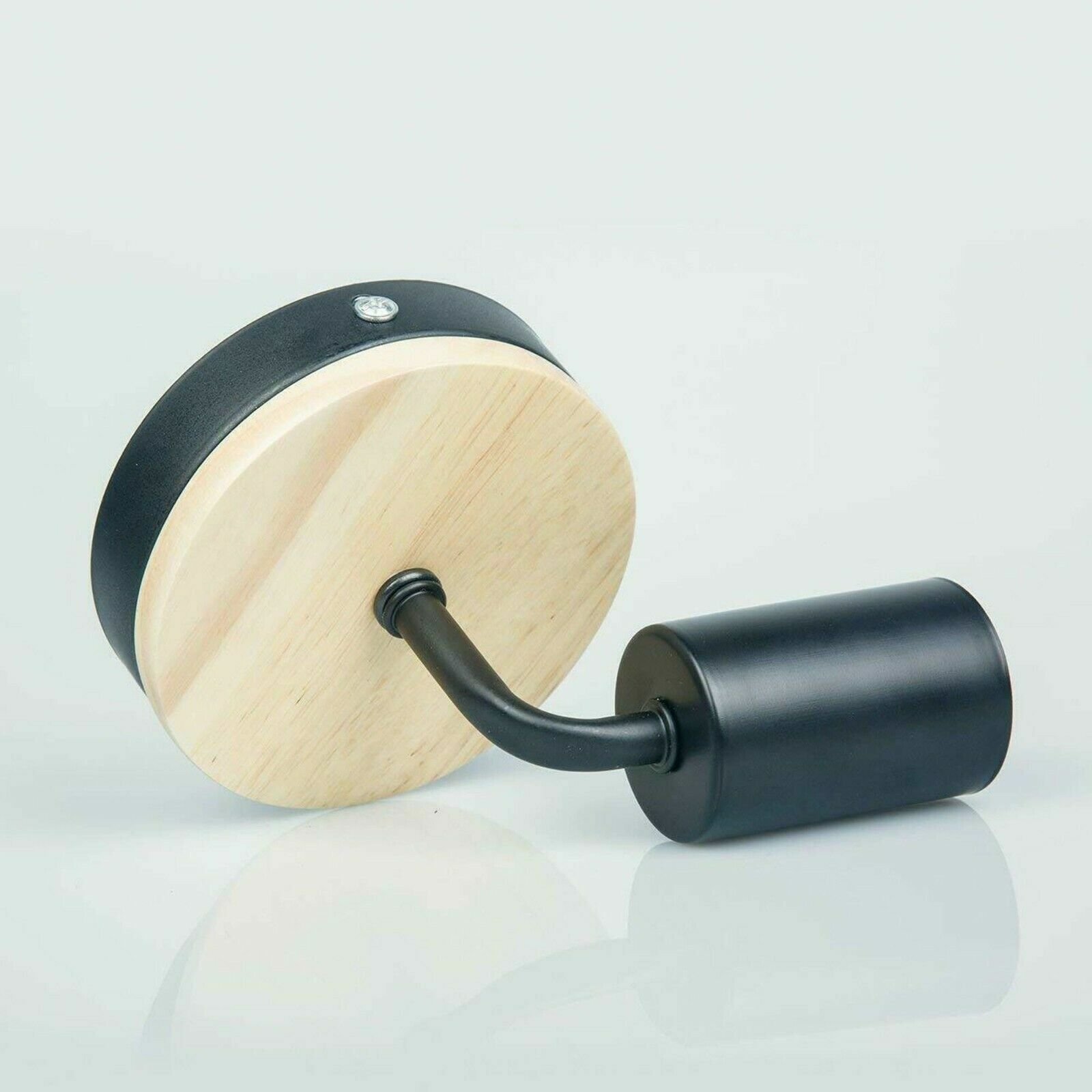 Aplique de pared de metal de madera para decoración del hogar lámpara de pared accesorio lámpara pequeña soporte E27 - Imagen 14 de 19