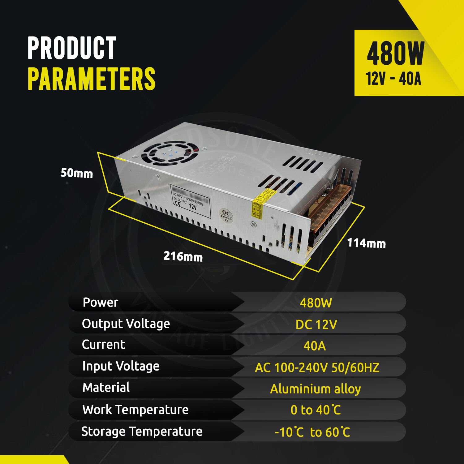 Transformador de fuente de alimentación conmutado regulado controlador LED DC12V Reino Unido - Imagen 56 de 59