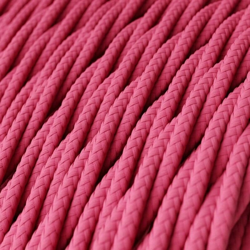 Vintage Color Fabric Cable Wire 2 Core Twisted Electric Light Lamp 5 Pack Cable - Picture 98 of 107