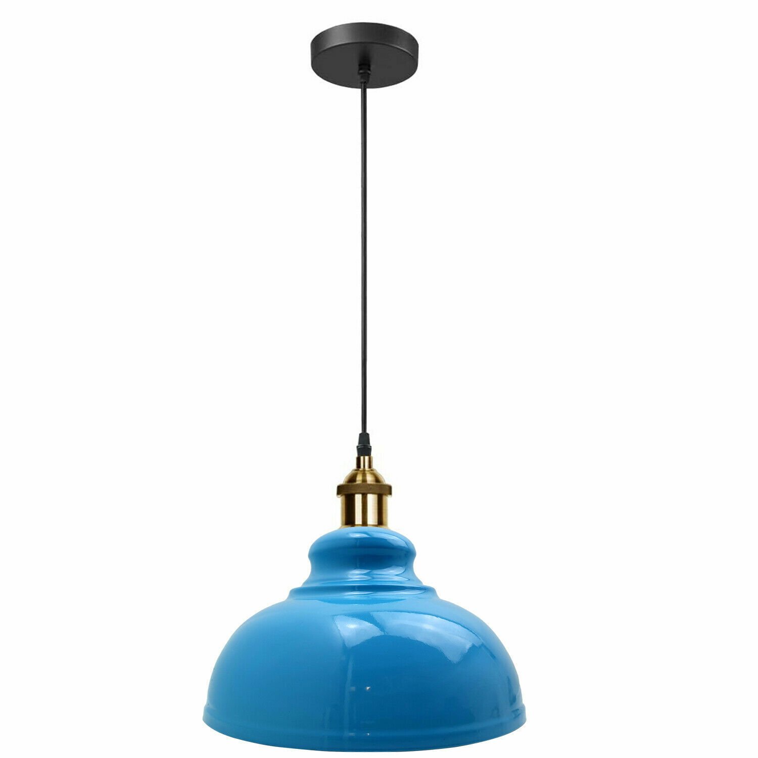 Lámpara Lámpara Metal Moderno Colgante Vintage Cúpula Tonos Techo Varios Colores - Imagen 6 de 25