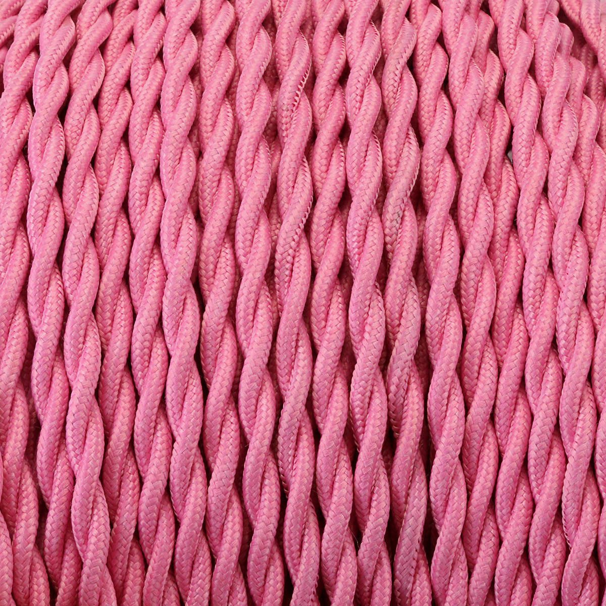 Geflochten 2/3 Kern Twisted 3 Kern Rund Rose Pink Flex Vintage Kabel Größe 0,75 mm UK - Bild 7 von 14