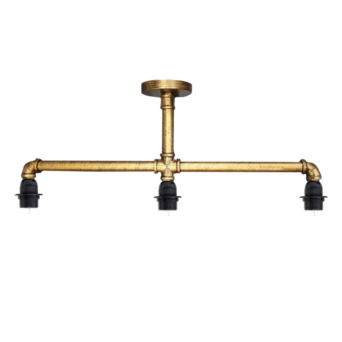 Tubo acqua industriale vintage soffitto tubazioni sospensione retrò luci steampunk UK - Foto 9 di 9