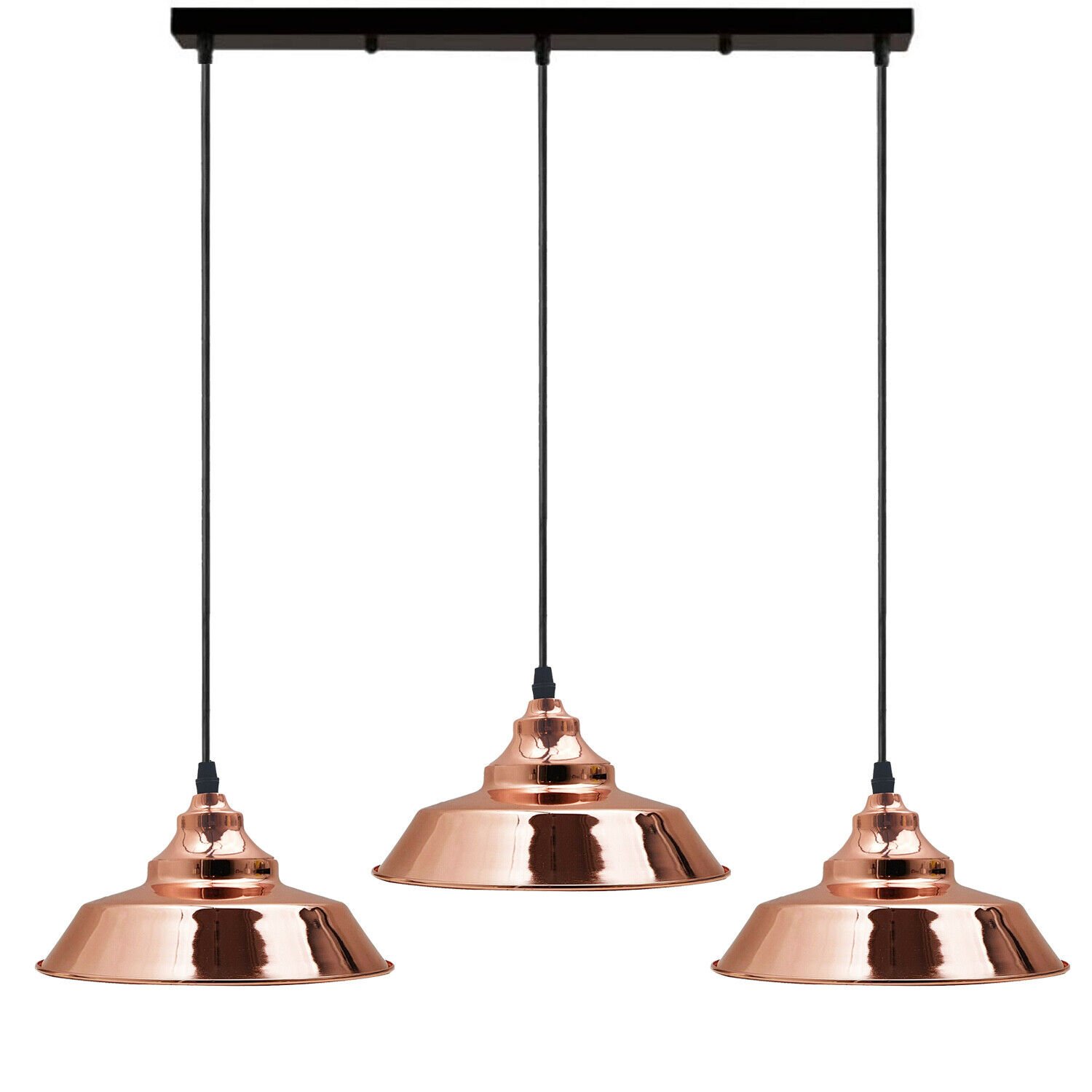 Moderne Retro Industrie Loft Vintage Deckenlampe Schirm Kronleuchter Pendelleuchte - Bild 11 von 18