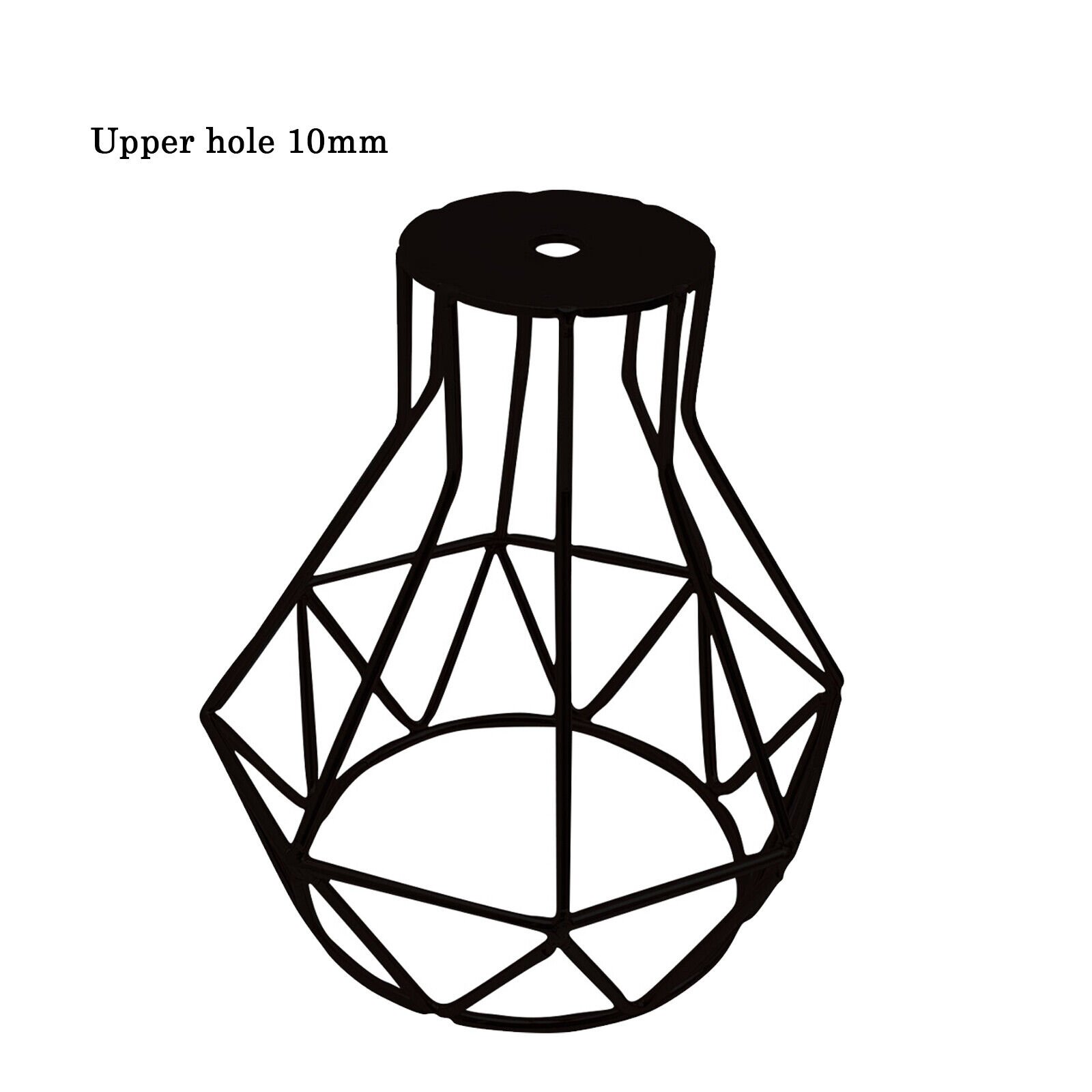 Lampada in metallo nero/oro rosa gabbia a filo luce da soffitto paralume paralume - Foto 11 di 12