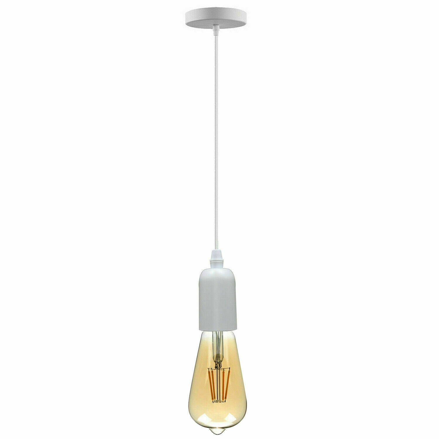 Kit de iluminación de montaje de soporte de lámpara de pared colgante flexible de tela rosa de techo - Imagen 25 de 54