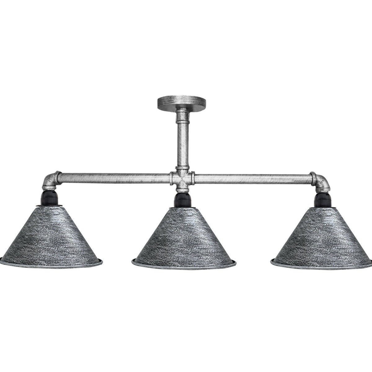 Tubo acqua industriale vintage soffitto tubazioni sospensione retrò luci steampunk UK - Foto 7 di 9