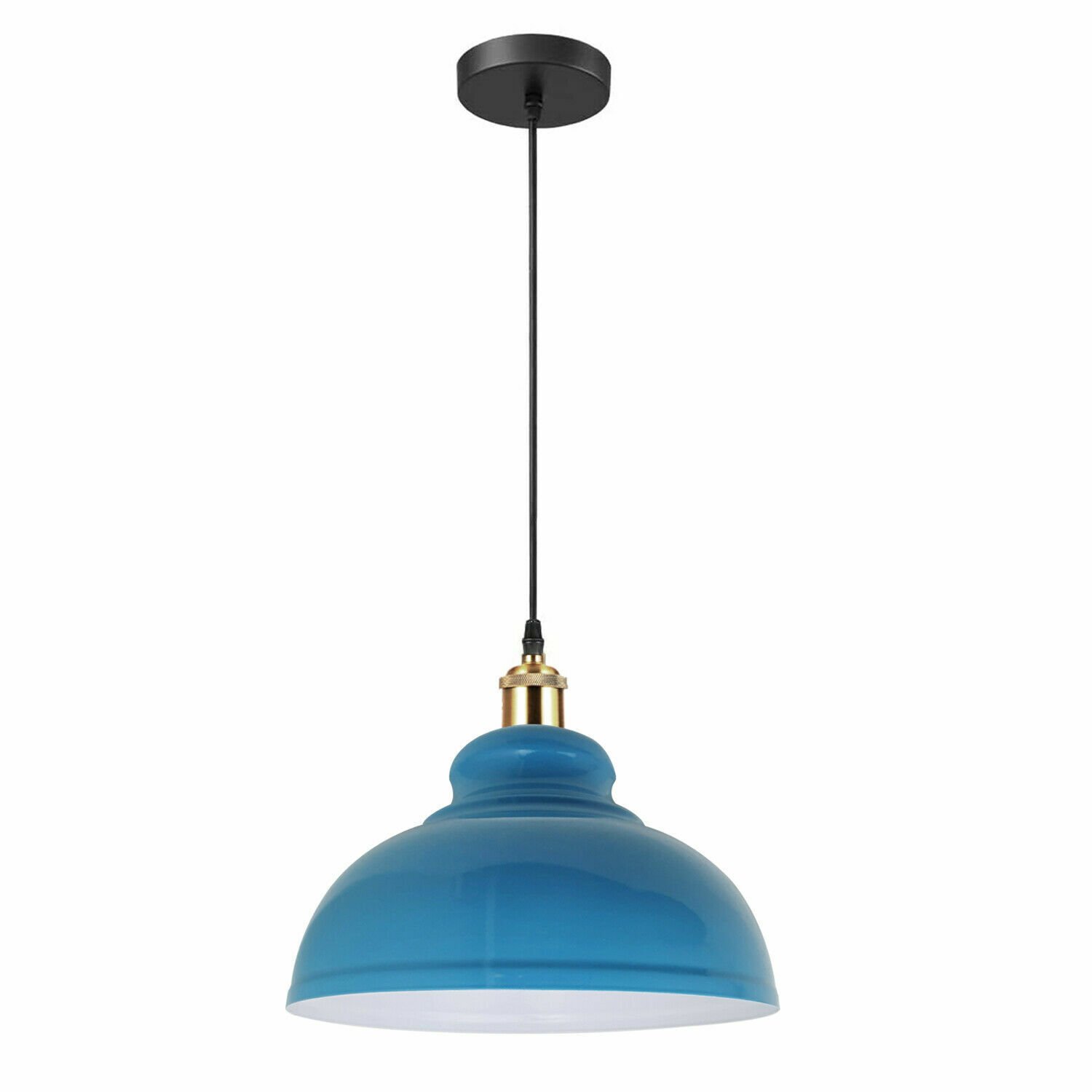 Lámpara Lámpara Metal Moderno Colgante Vintage Cúpula Tonos Techo Varios Colores - Imagen 8 de 25