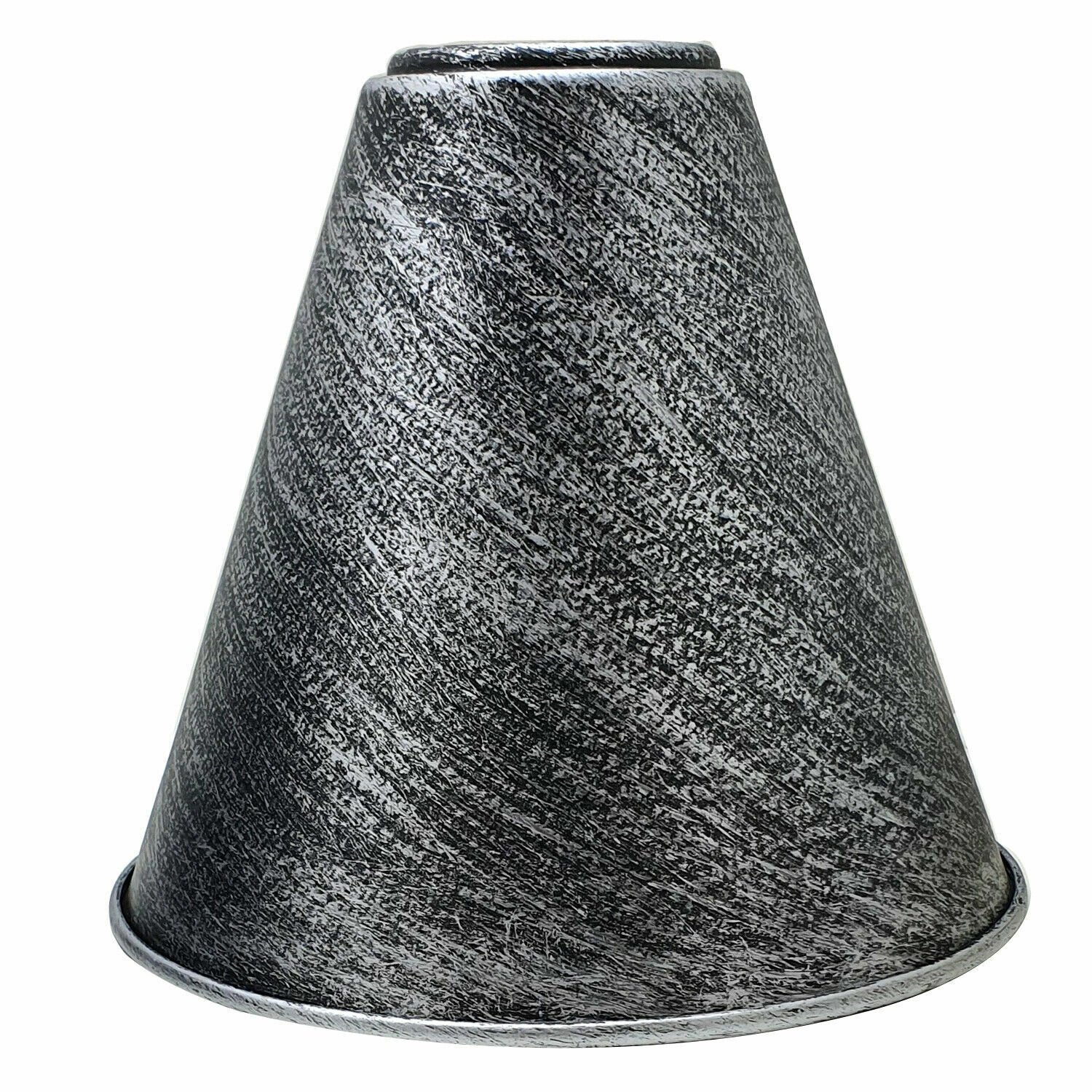 Einfache Passform Deckenanhänger Tisch Lampenschirm gebürstetes Metall Antik Dekor Lampenschirm - Bild 11 von 12