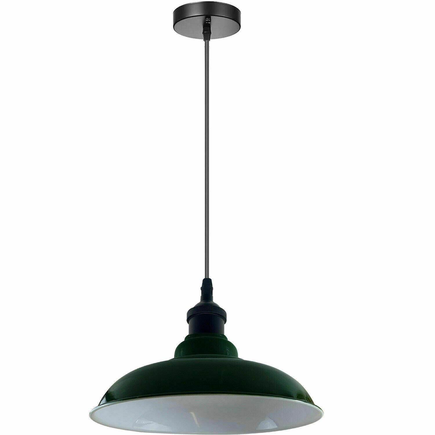 Lámpara colgante de colección luz de techo de metal industrial luces retro soporte E27 - Imagen 16 de 22