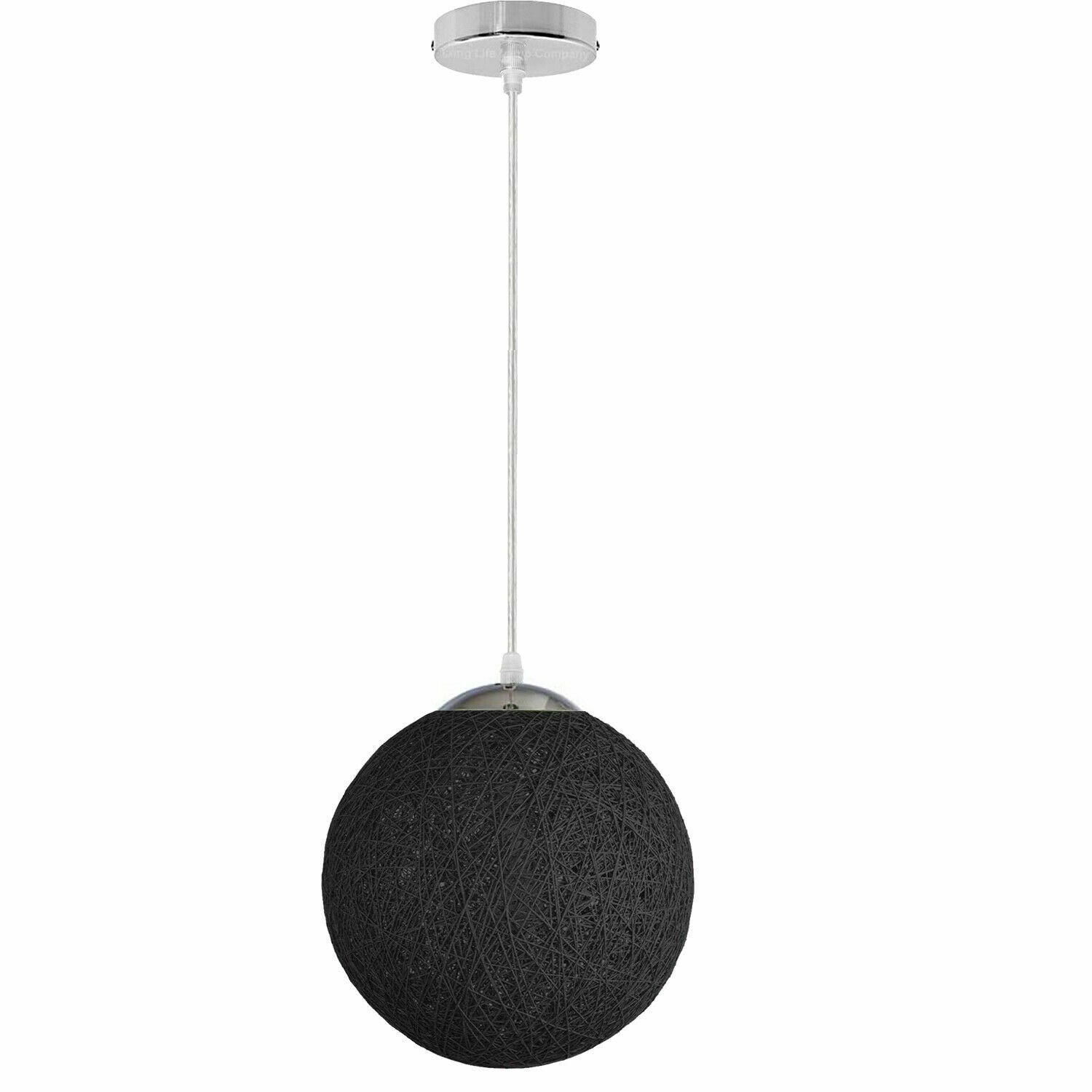 Pendant Light Modern Round Woven Rattan Vine Ball Vintage Ceiling Chandelier UK