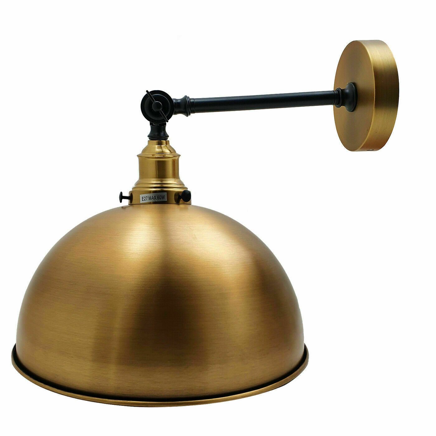 Lámparas de pared antiguas de metal con bombilla vintage de latón estilo industrial con tonos brillantes - Imagen 12 de 14