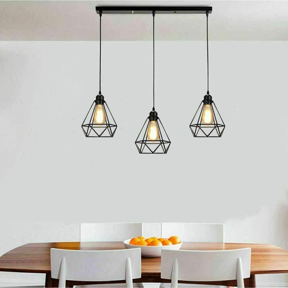 Lámpara colgante vintage de metal con pantalla industrial retro luces de techo suspendidas - Imagen 29 de 48