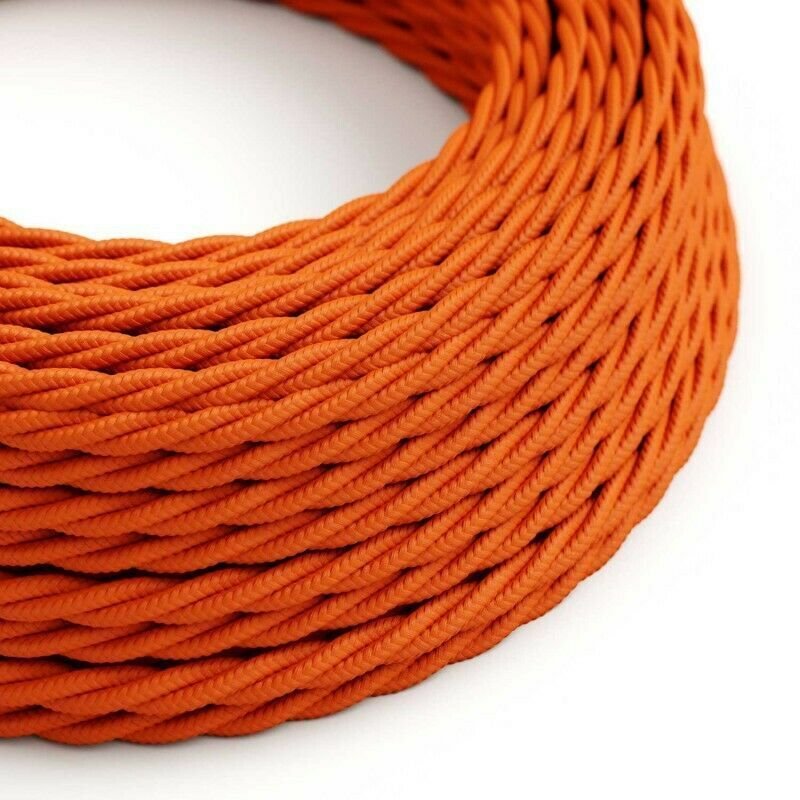 Vintage Color Fabric Cable Wire 2 Core Twisted Electric Light Lamp 5 Pack Cable - Picture 60 of 107