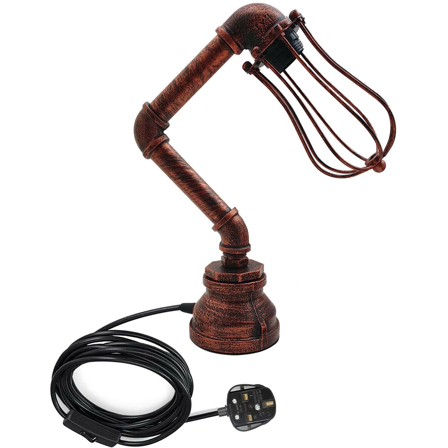 Nachtlampe Industrie Metall Wohnzimmer Schreibtisch Tisch Licht Ballon LED Birne UK - Bild 30 von 32