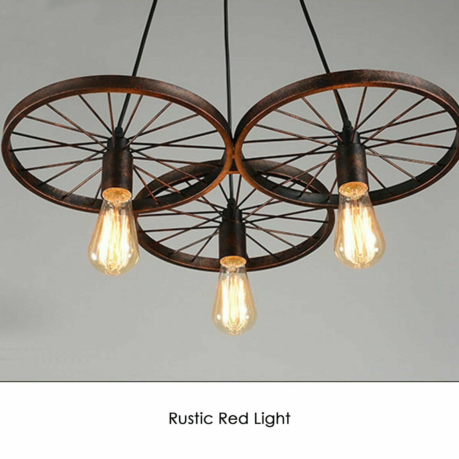 Vintage Retro Industrie Rad Deckenschirm Lampenschirm Stil Hänge Pendelleuchte UK - Bild 37 von 40