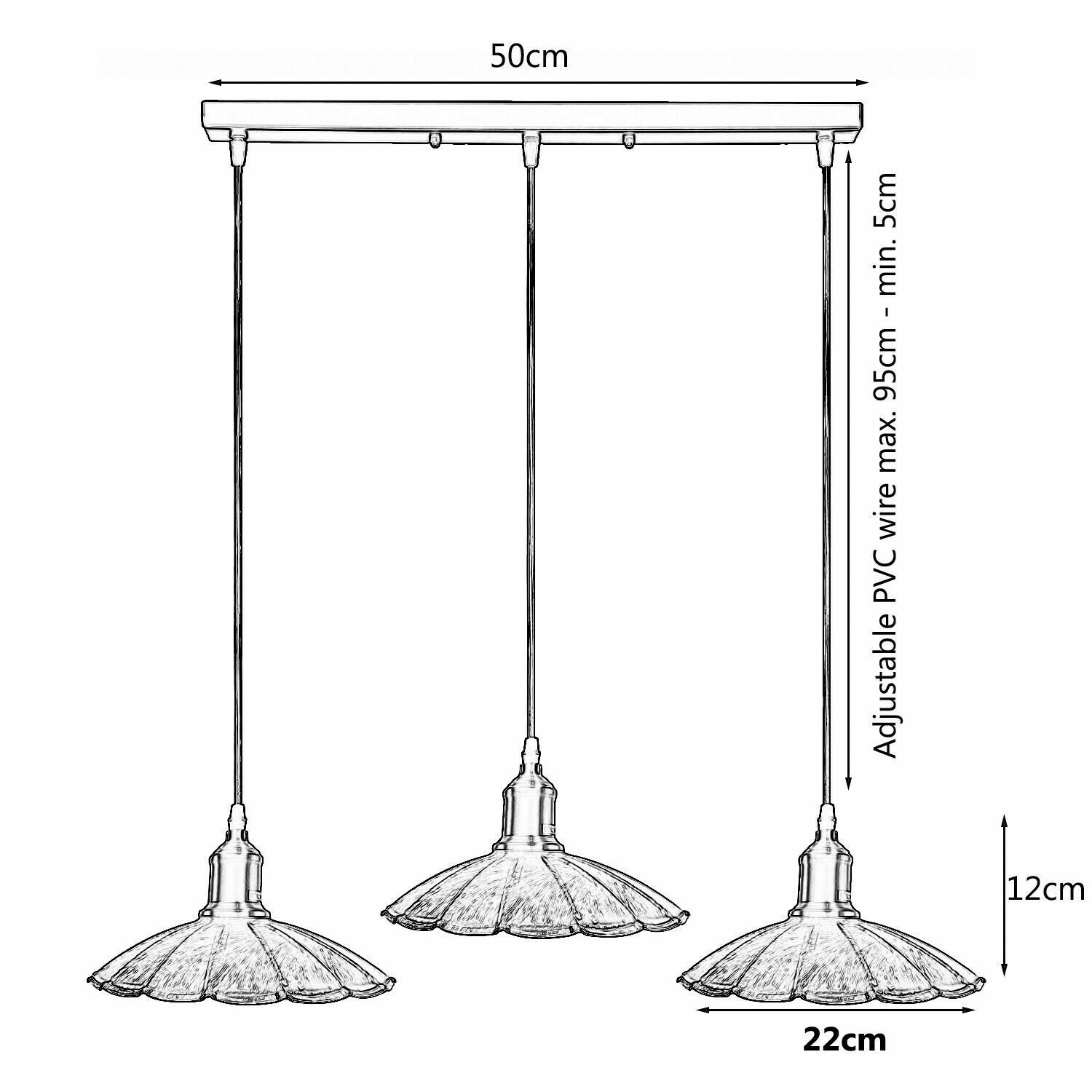 Ceiling Pendant Light Metal Retro Loft Industrial Lampshades E27 Screw Holder UK - Picture 25 of 29