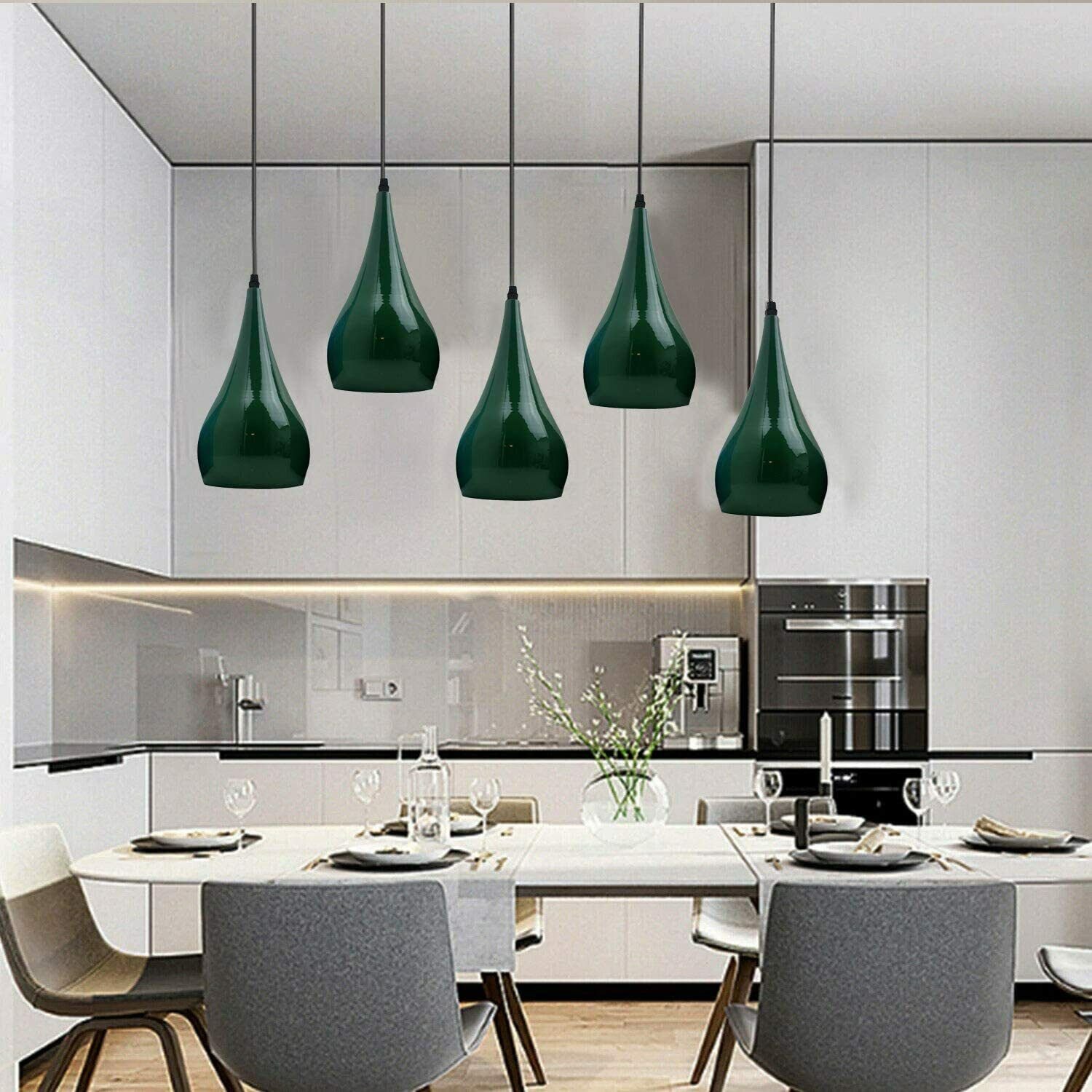 5 Köpfe Moderne Pendelleuchte Deckenlampe Hängekronleuchter Loft Café Leuchte - Bild 10 von 21