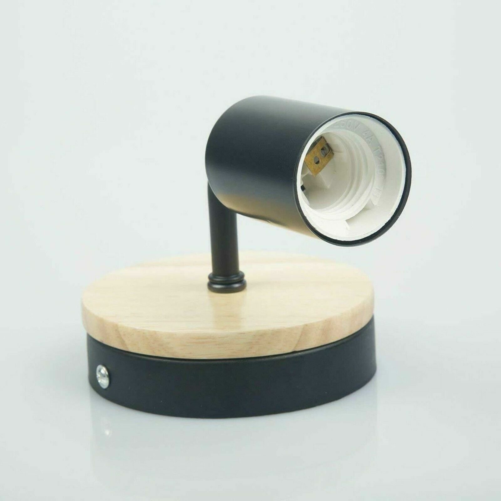 Aplique de pared de metal de madera para decoración del hogar lámpara de pared accesorio lámpara pequeña soporte E27 - Imagen 15 de 19